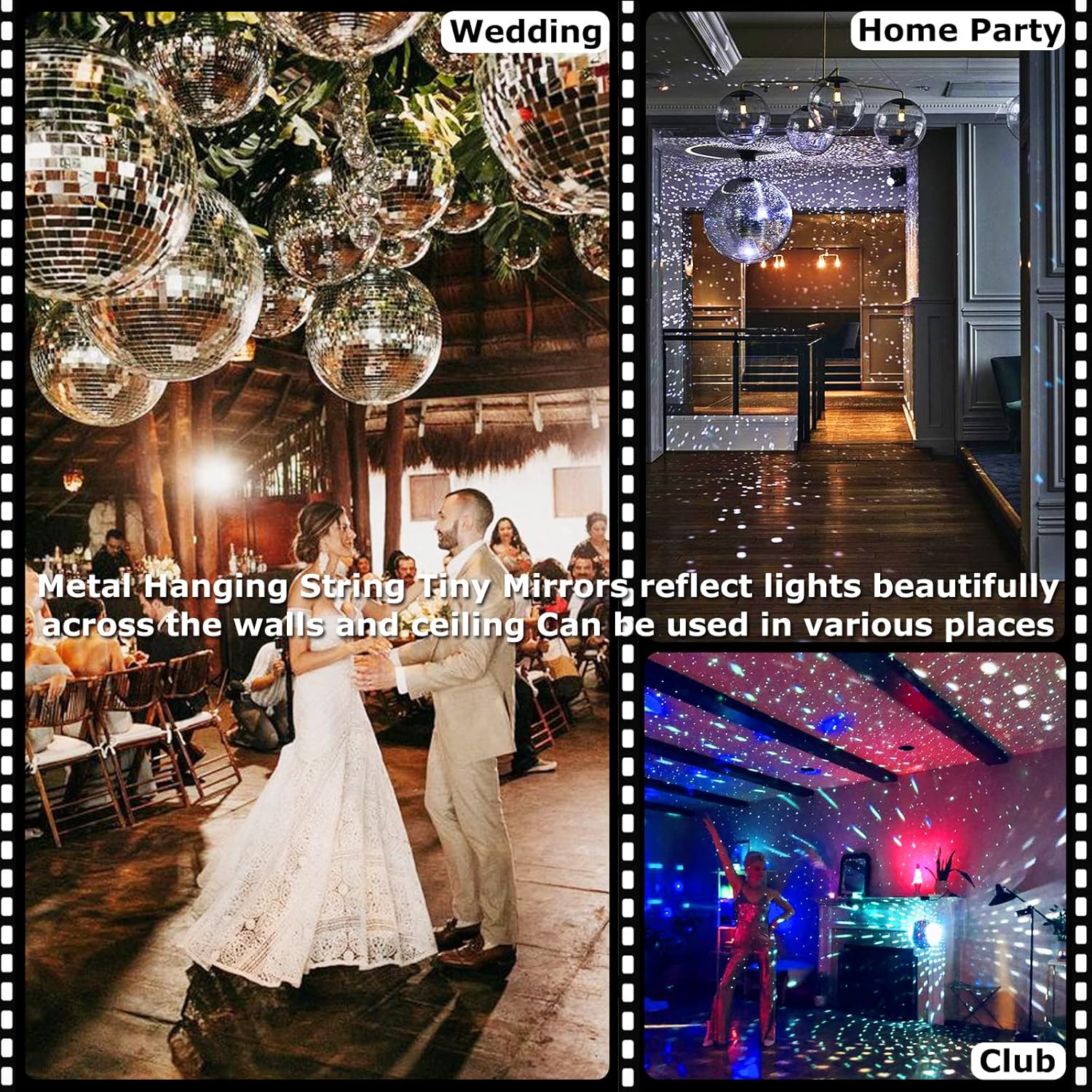 Large 16-inch mirrored disco ball by Youdepot hanging for dance parties and disco decor, reflecting light and creating a vibrant atmosphere.