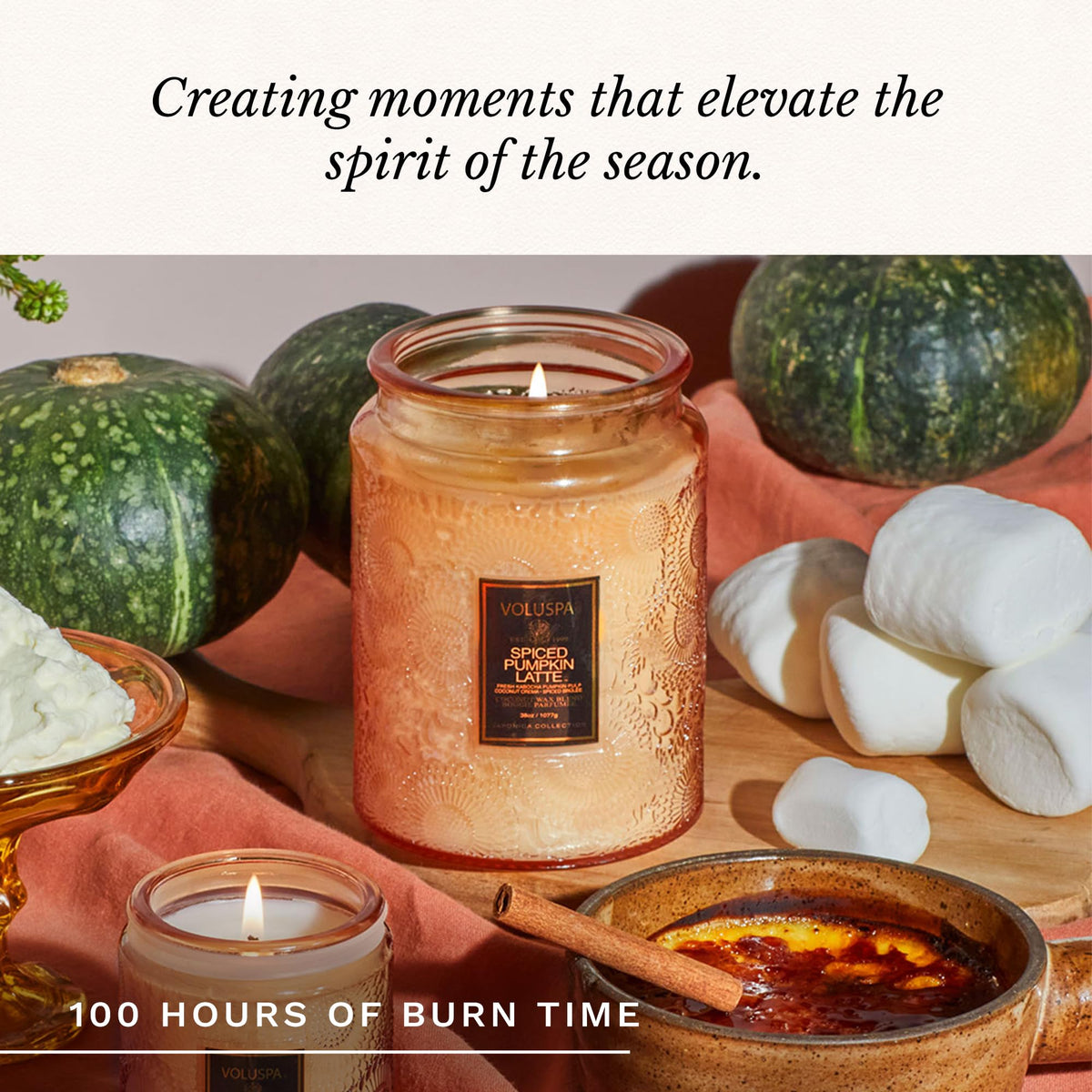 Voluspa Spiced Pumpkin Latte Large Scented Candle Jar 18 Oz - Premium Selection Official Imagery - 6