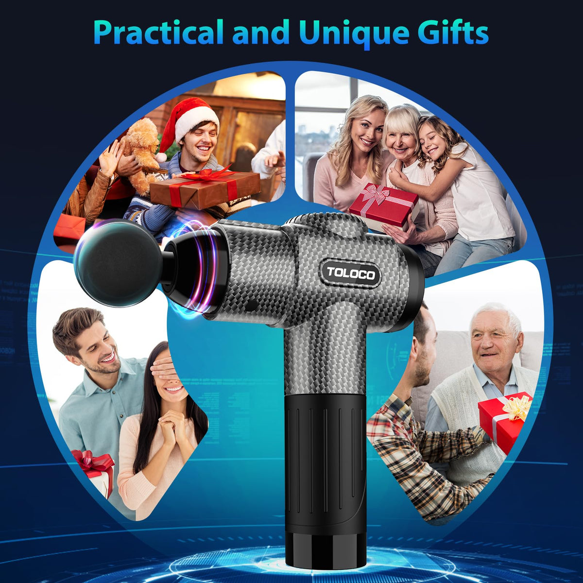 TOLOCO Massage Gun Deep Tissue Back Massage for Athletes for - TOLOCO Official Imagery - 8
