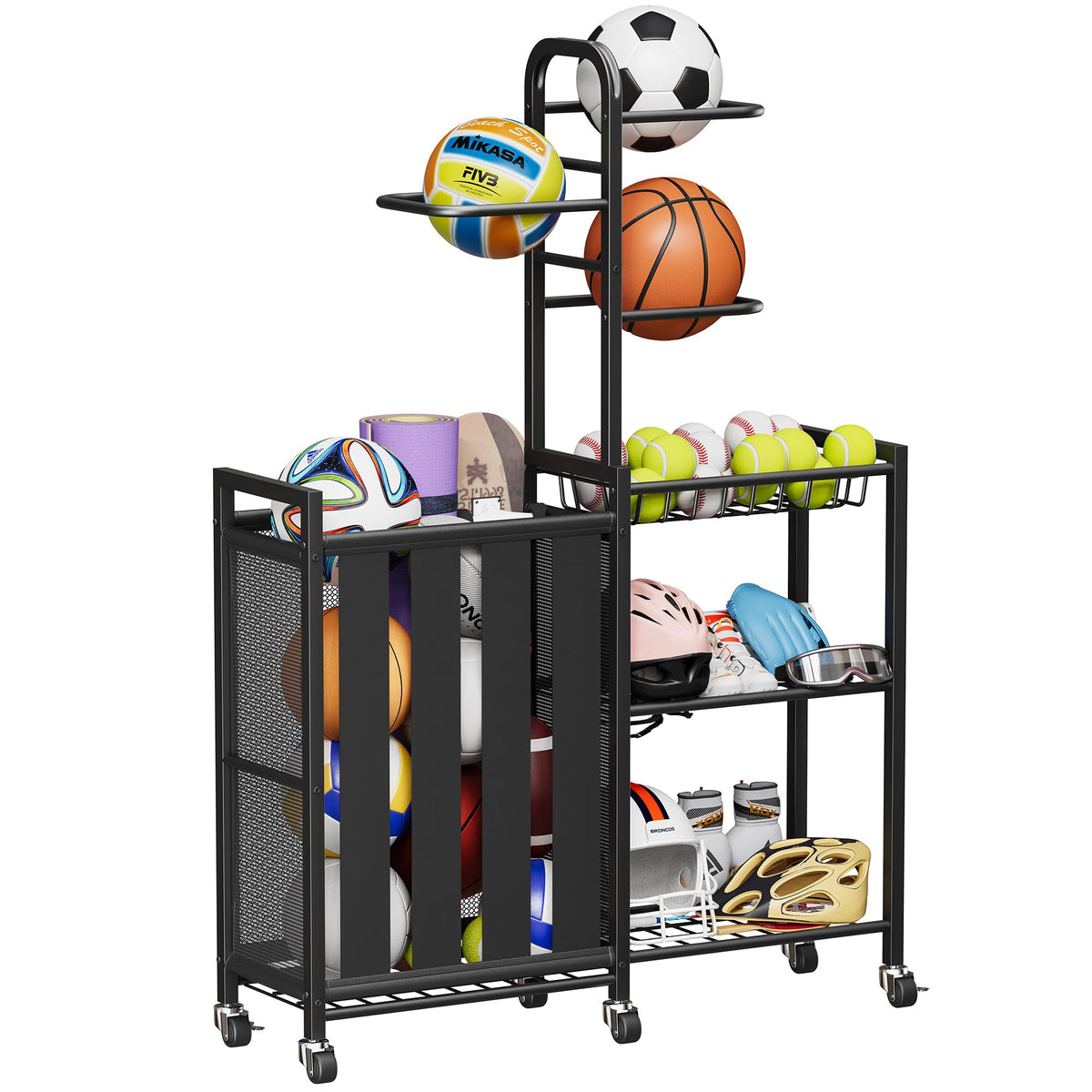 Homeiju Ball Storage Garage Sports Equipment Organizer Metal - Homeiju Official Imagery - 3