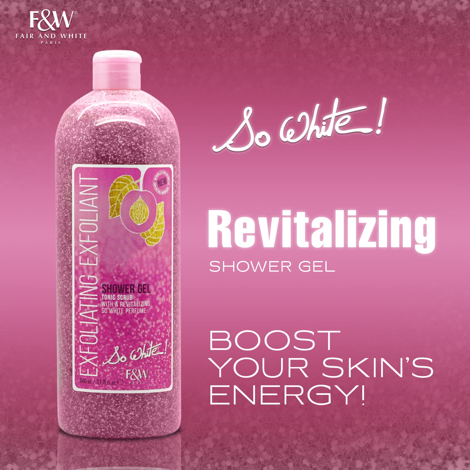FAIR & WHITE So White Exfoliating Shower Gel/Tonic Scrub 940ml / 31.8fl.oz. - FAIR & WHITE Official Product View 4