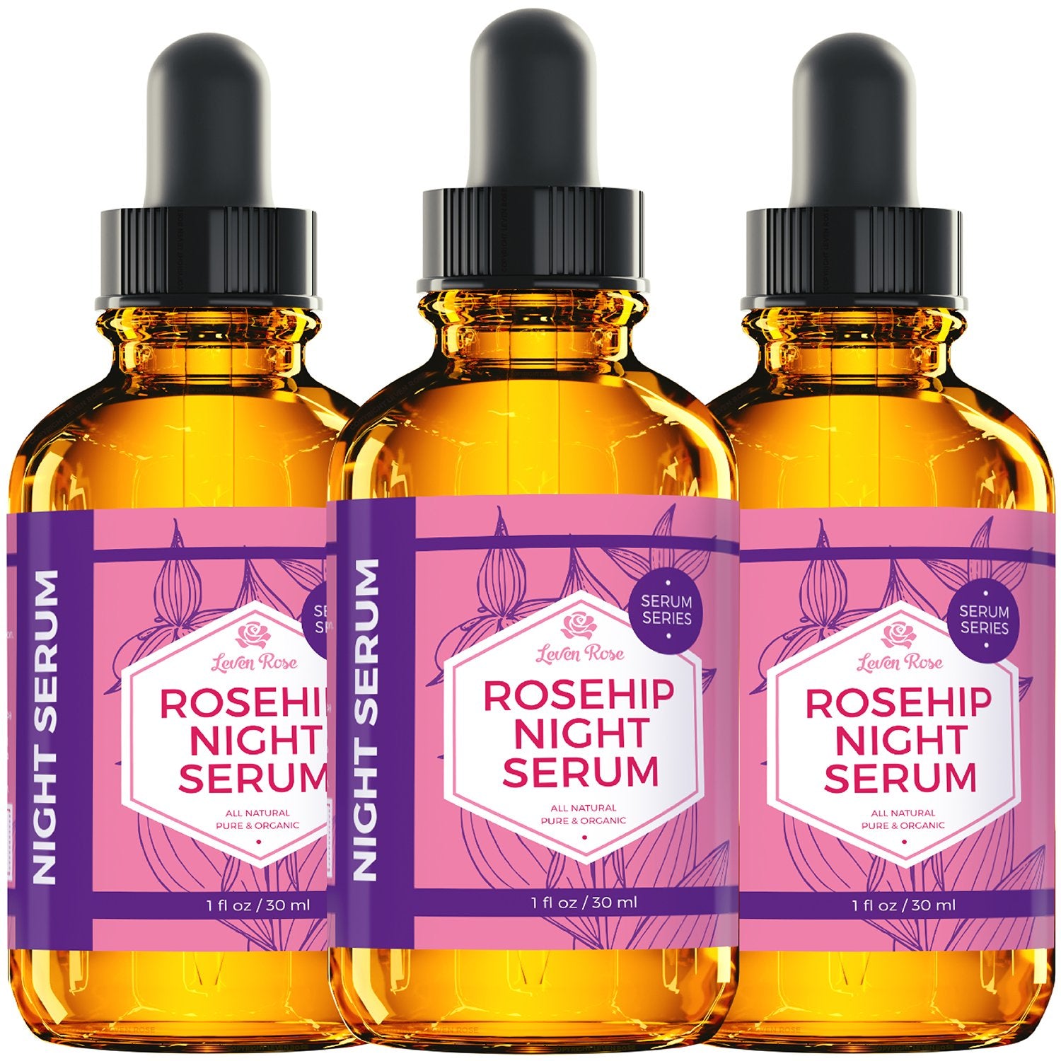 Leven Rose Rosehip Oil Night Face Serum, 100% Pure Organic Natural Rose Hip Oil - Leven Rose Official Product View 5