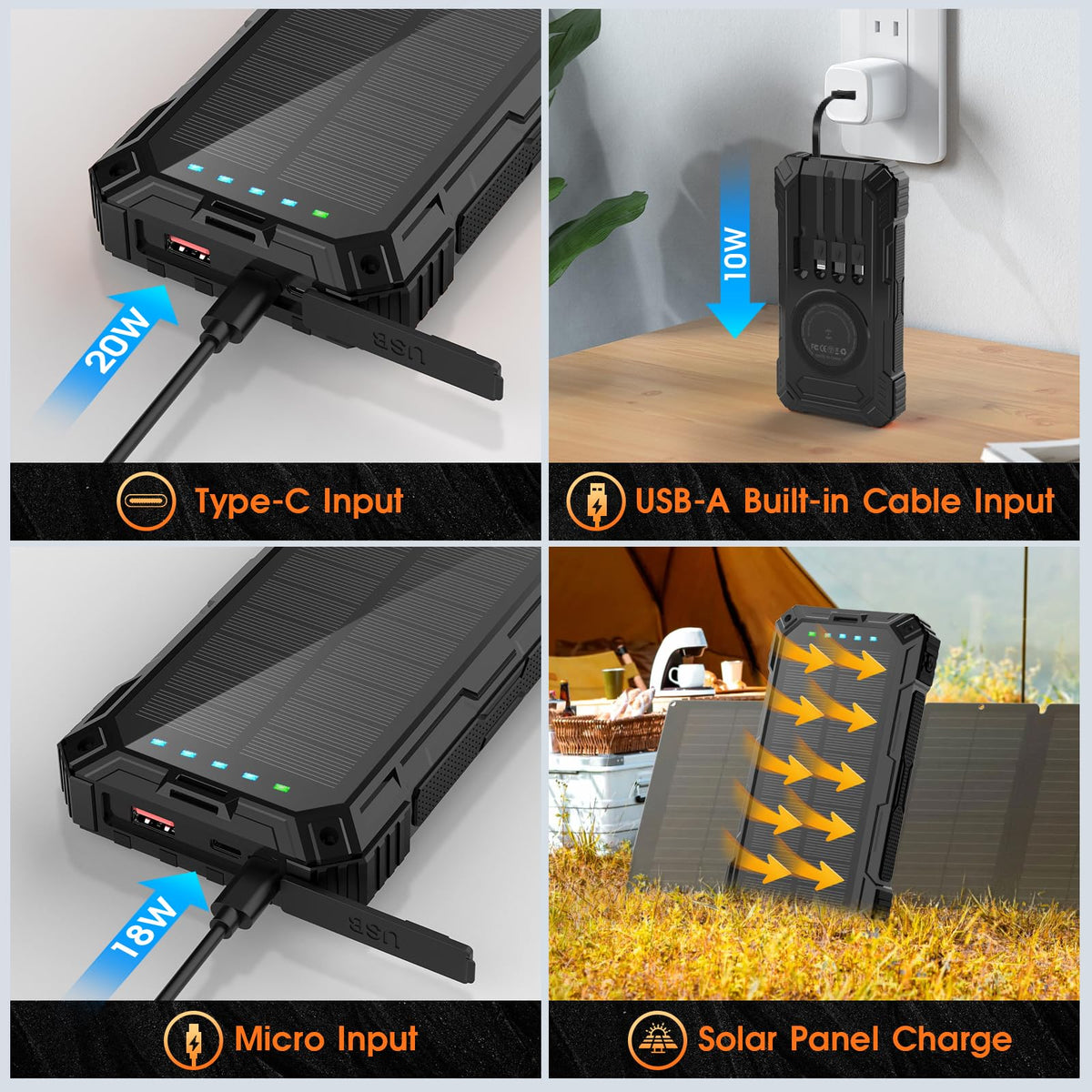 BLASOUL Solar Power Bank 49800mAh Wireless Portable Phone - BLASOUL Official Imagery - 7