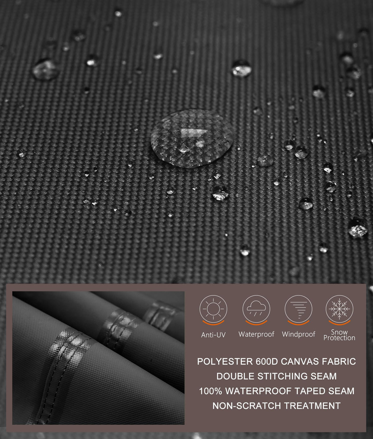 ULTCOVER Waterproof Outdoor TV Cover 46 49 inch Black - ULTCOVER Official Imagery - 4