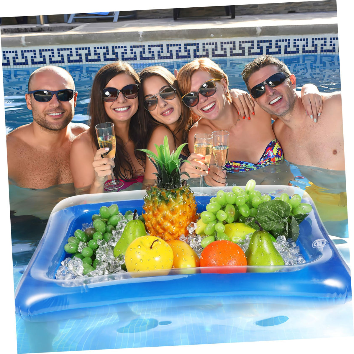 Inflatable Serving Tray 4pcs PVC Ice Bar for Party Use - IMIKEYA Official Imagery - 6