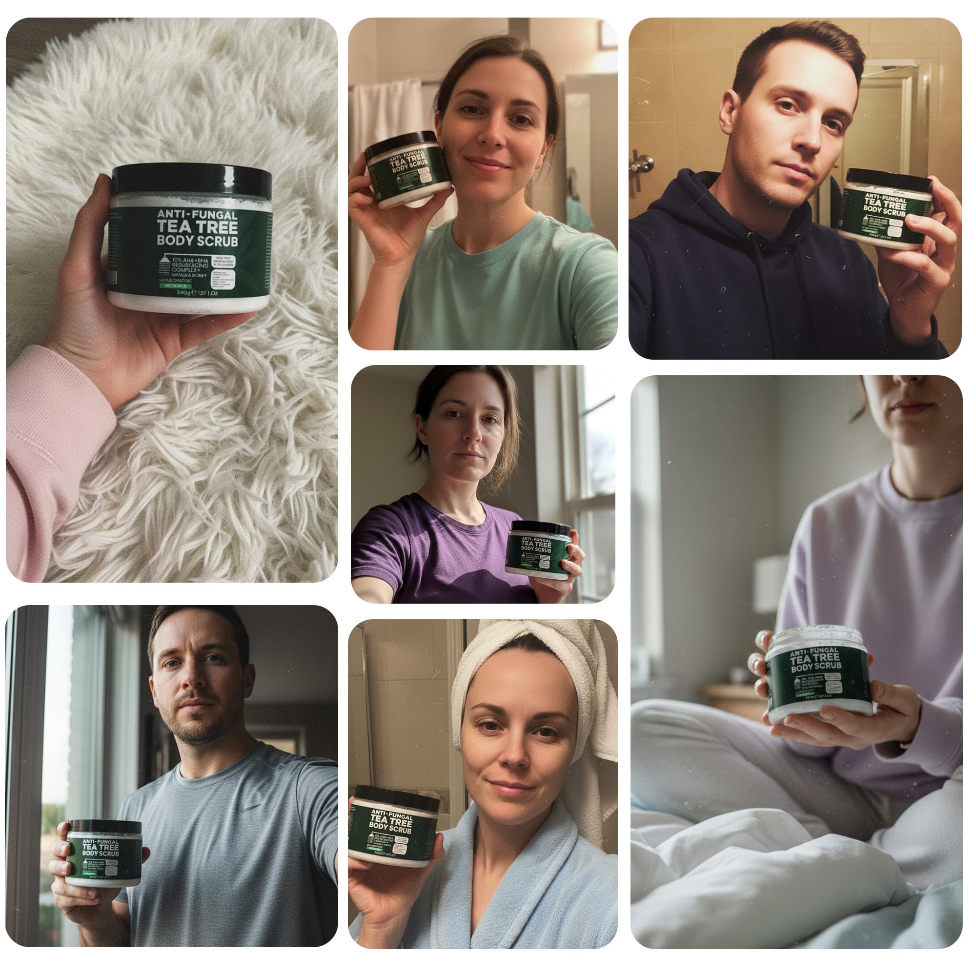Terramed Antifungal Body Scrub with Tea Tree Oil 4-in-1