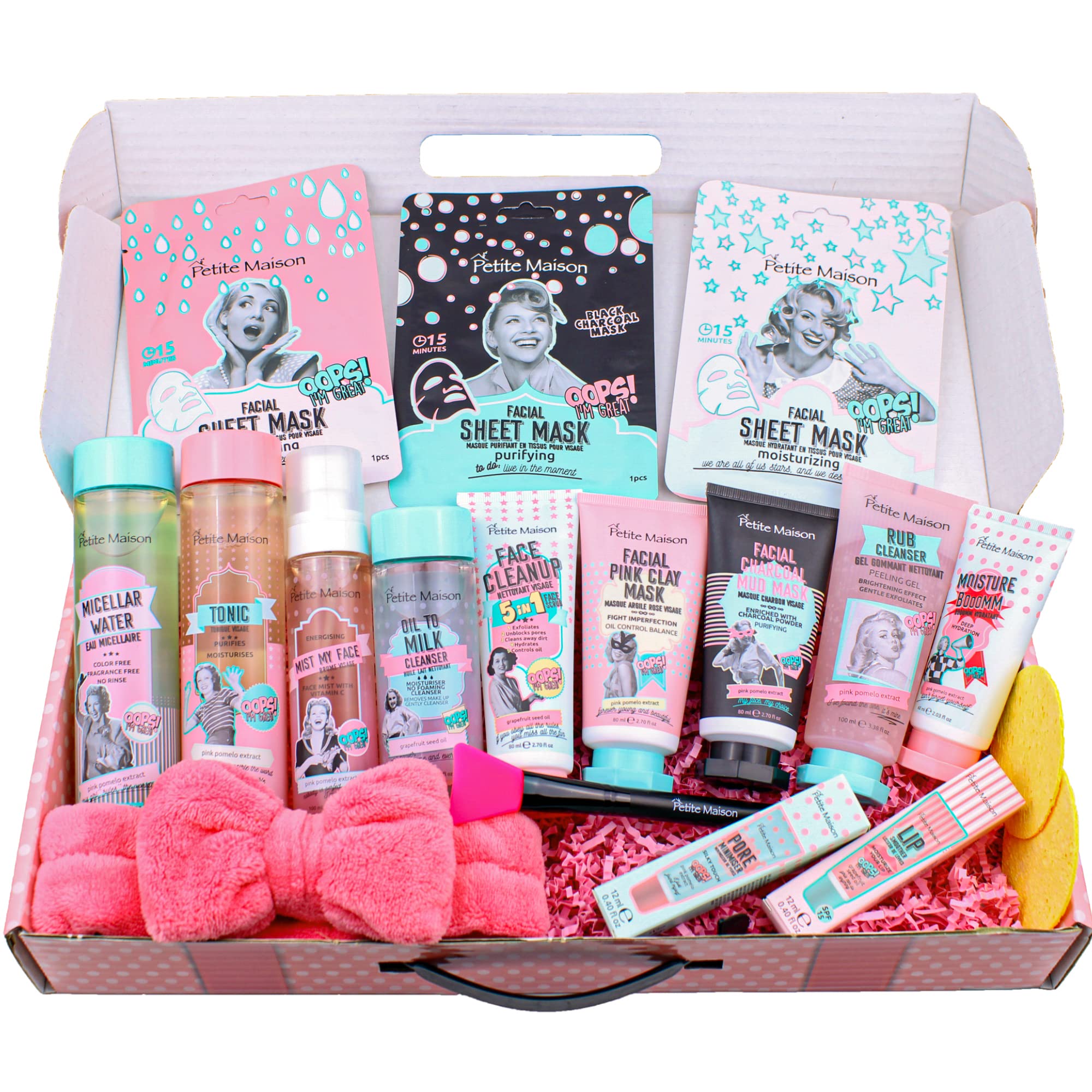 Petite Maison 13-Piece Spa Gift Basket for Women and Teen Girls, - Petite Maison
