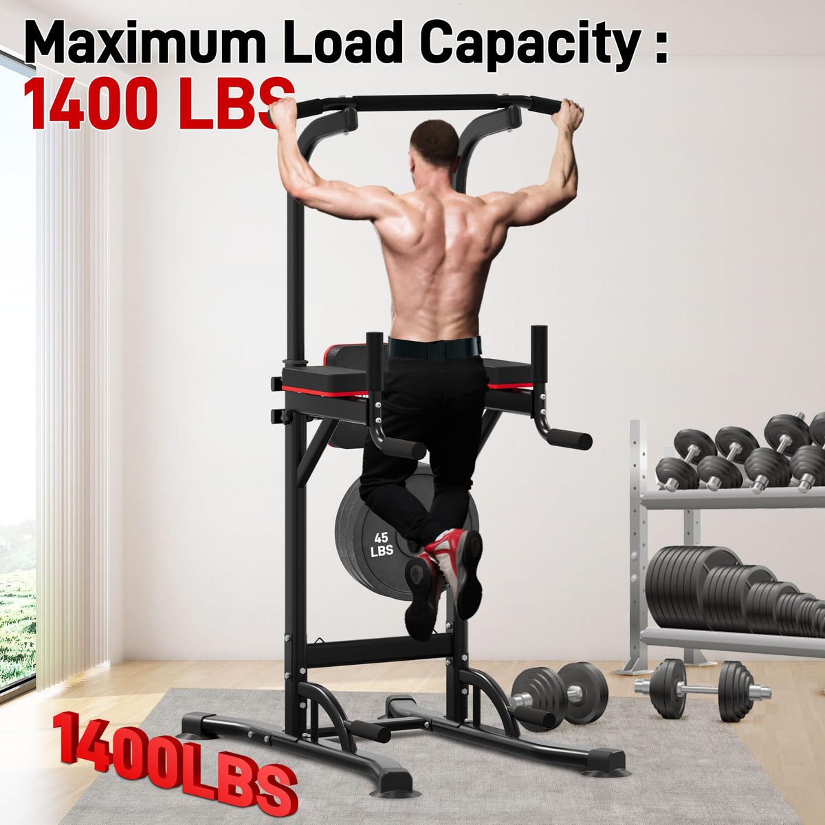 Outdoor Basic Power Tower Pull Up Bar and Dip Station for - outdoor basic Official Imagery - 3