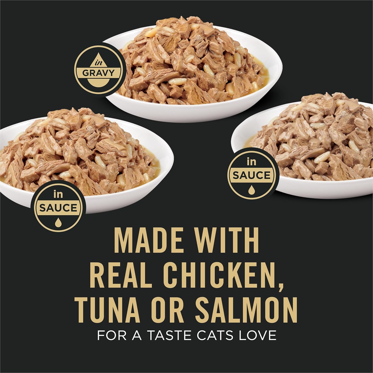 Purina Pro Plan Adult Weight Management variety pack of cat food entrees in assorted flavors, featuring nourishing canned cat food.