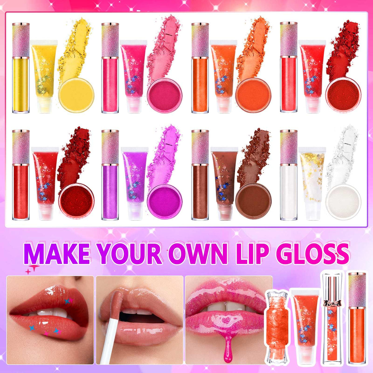 Jcoos Lip Gloss Making Kit Lip Gloss Set for Teens Tweens - Jcoos Official Imagery - 4