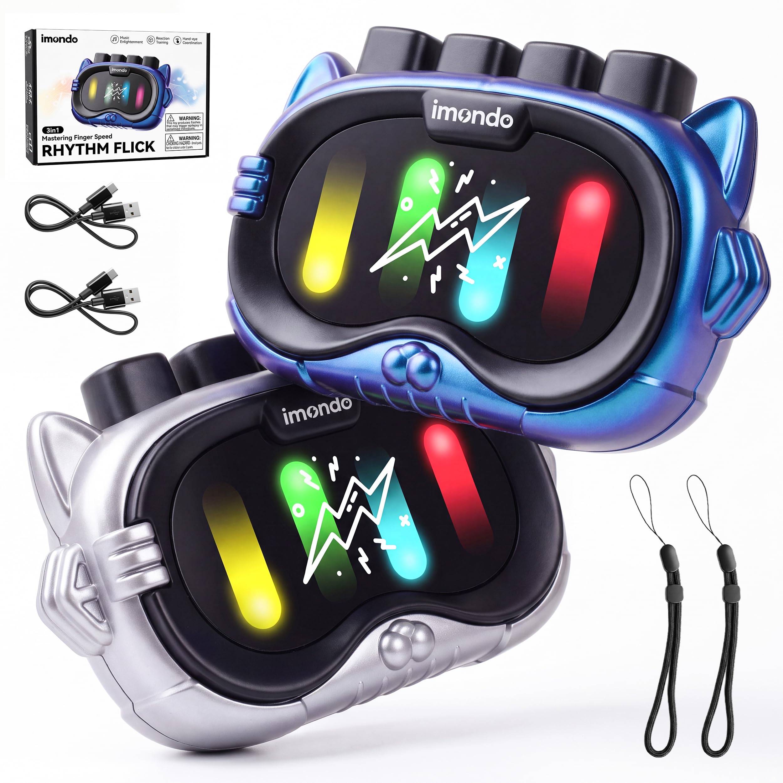 SMILESSKIDDO Music Rhythm Flick Smart Electronic Handheld Game, B - SMILESSKIDDO Official Product View 8