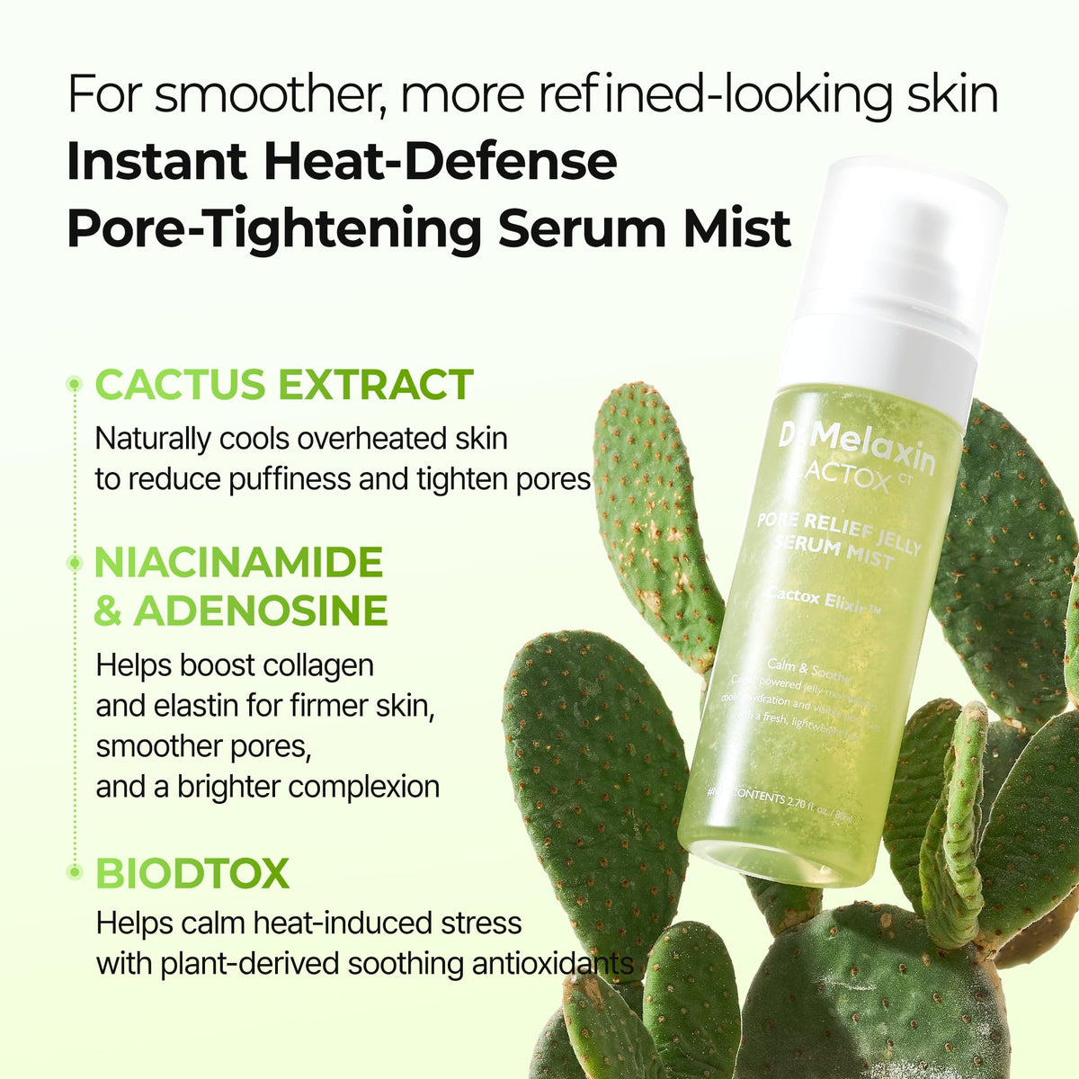 Dr Melaxin Cactox Pore Relief Jelly Serum Mist Instant - Dr.Melaxin Official Imagery - 7