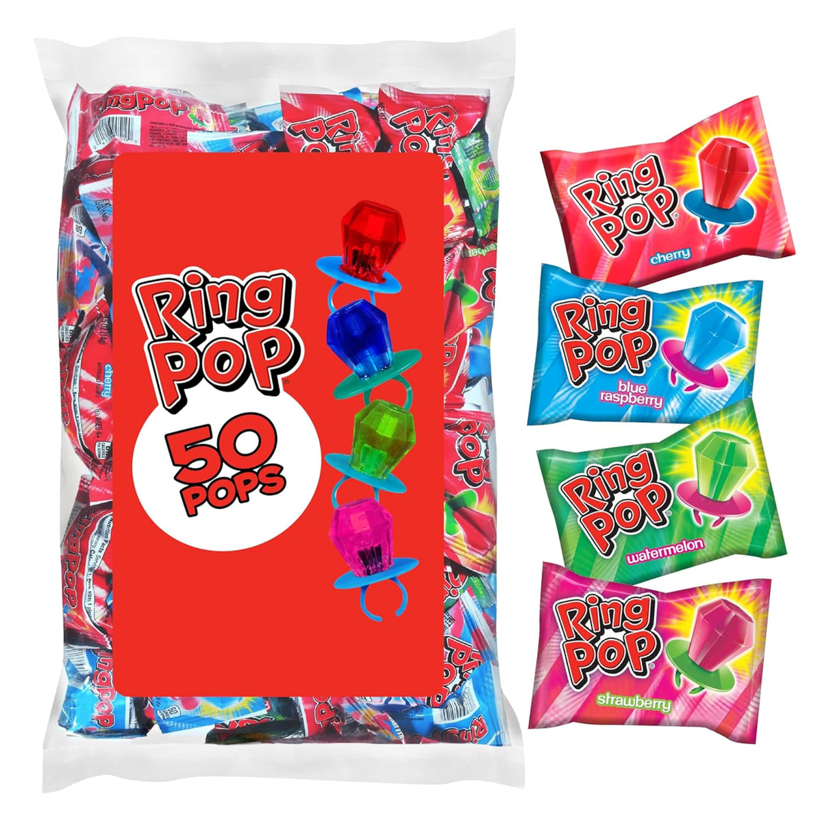 Ring Pop Halloween Candy Lollipops 50 Count Bulk Assorted - Ring Pop Official Imagery - 2
