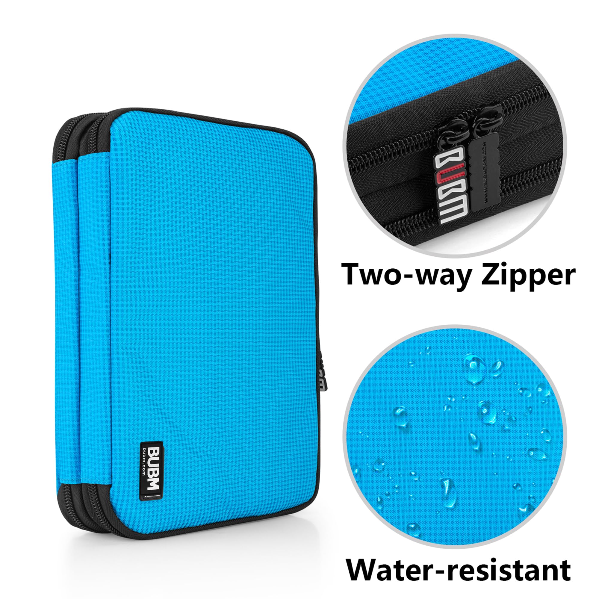 BUBM Double Layer Electronic Accessories Organizer, Travel Gear Bag for Cables, - BUBM Official Product View 7