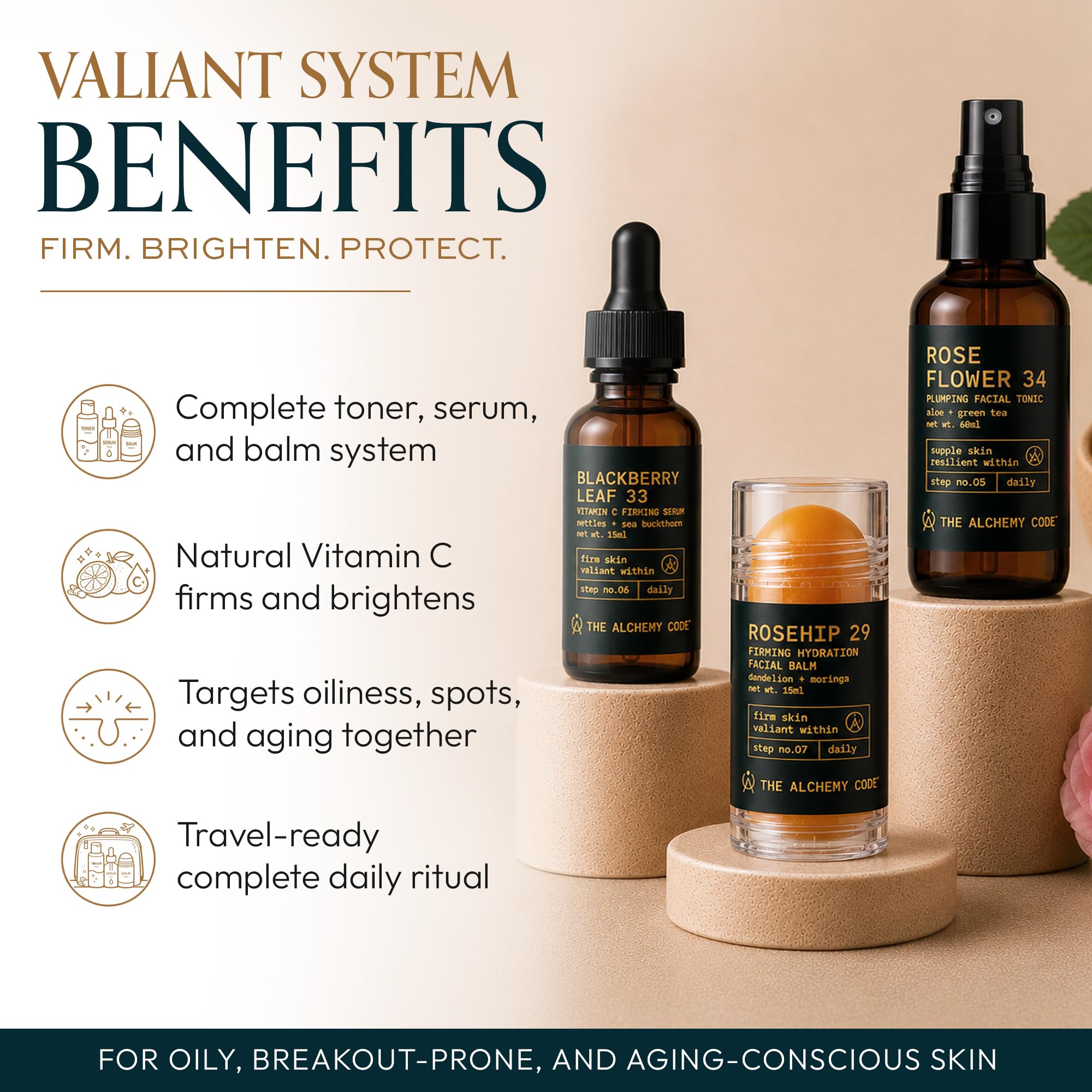 Valiant System Hydration 3-Step Botanical Skincare Ritual - The Alchemy Code