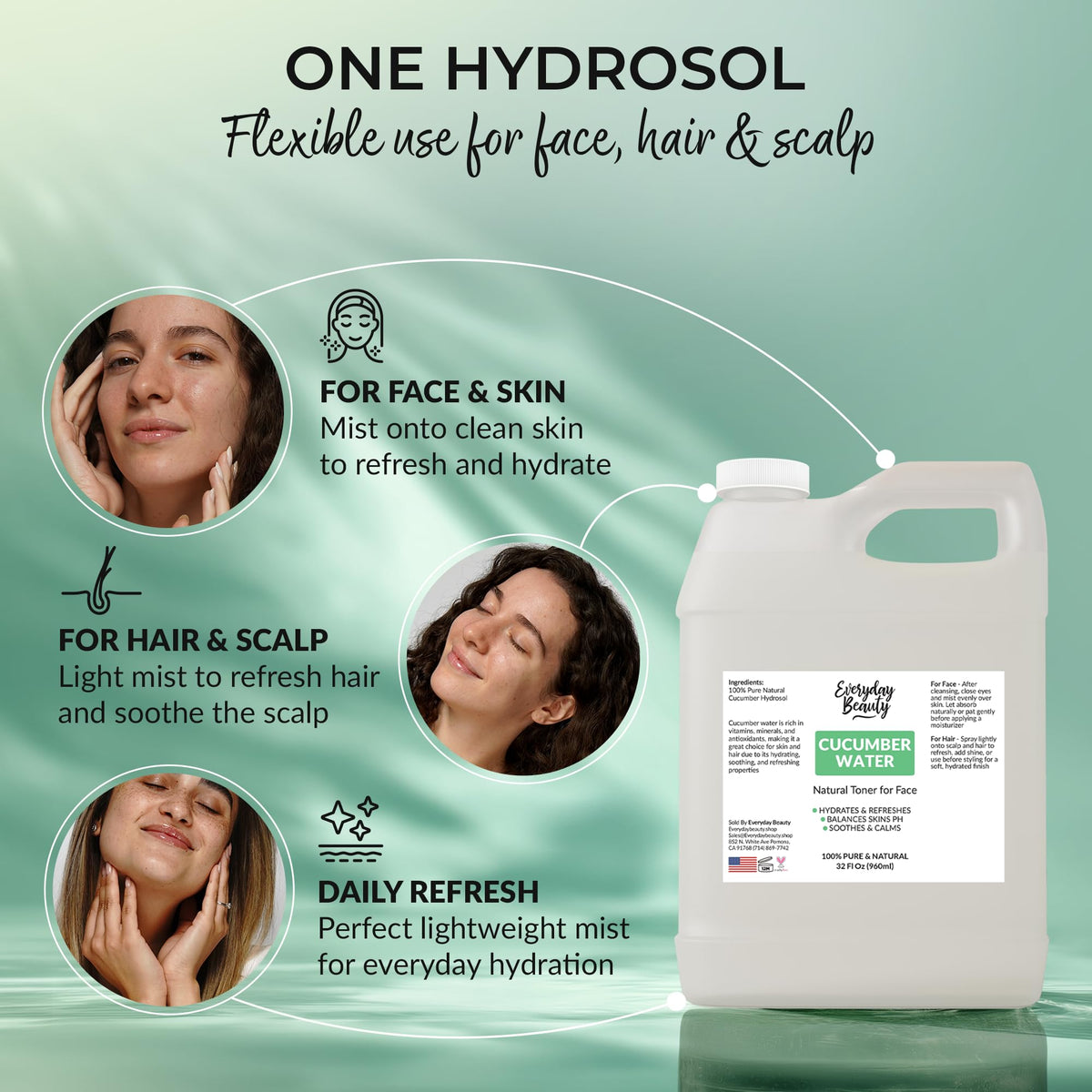 Cucumber Hydrosol Bulk - Everyday Beauty Helping You Feel Beautiful Inside And Out Official Imagery - 7