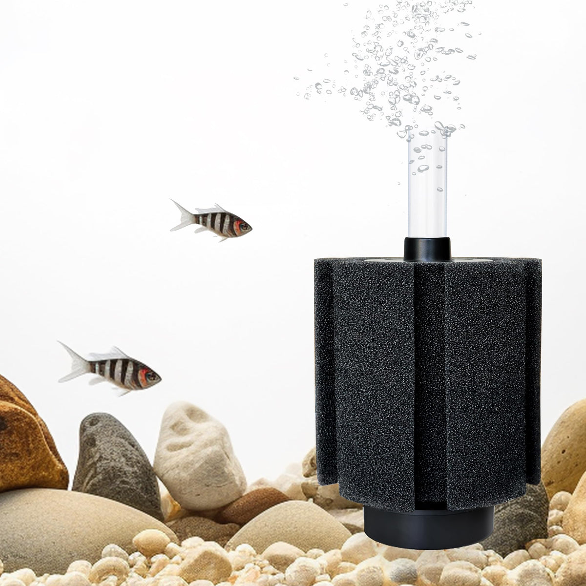 70 80 Gal Aquarium Sponge Filter with Air Stone Ceramic - DVHEY Official Imagery - 6