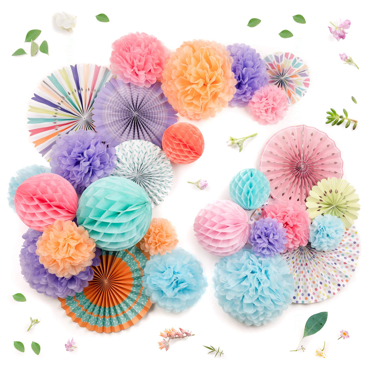 PapaKit 26pc Deluxe Large Multicolor Party Decoration Set - PapaKit Official Imagery - 1