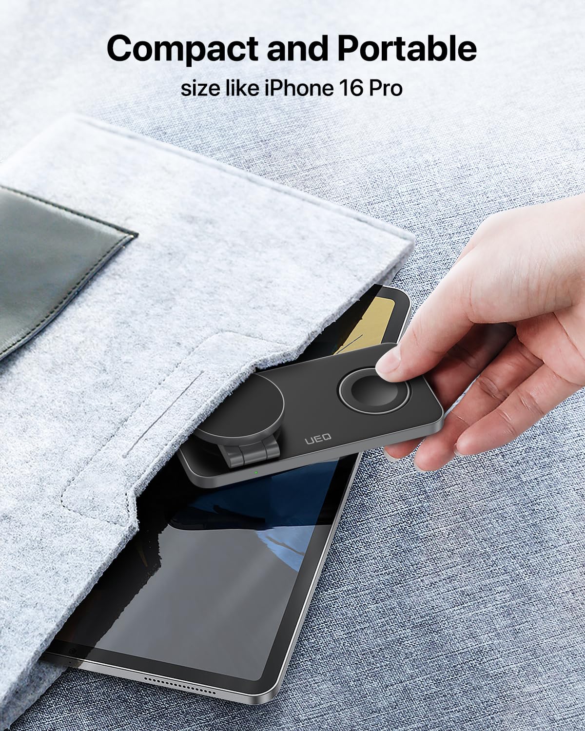 UEQ Foldable 3 in 1 Wireless Charging Station for Apple Magsafe Charge - View 9