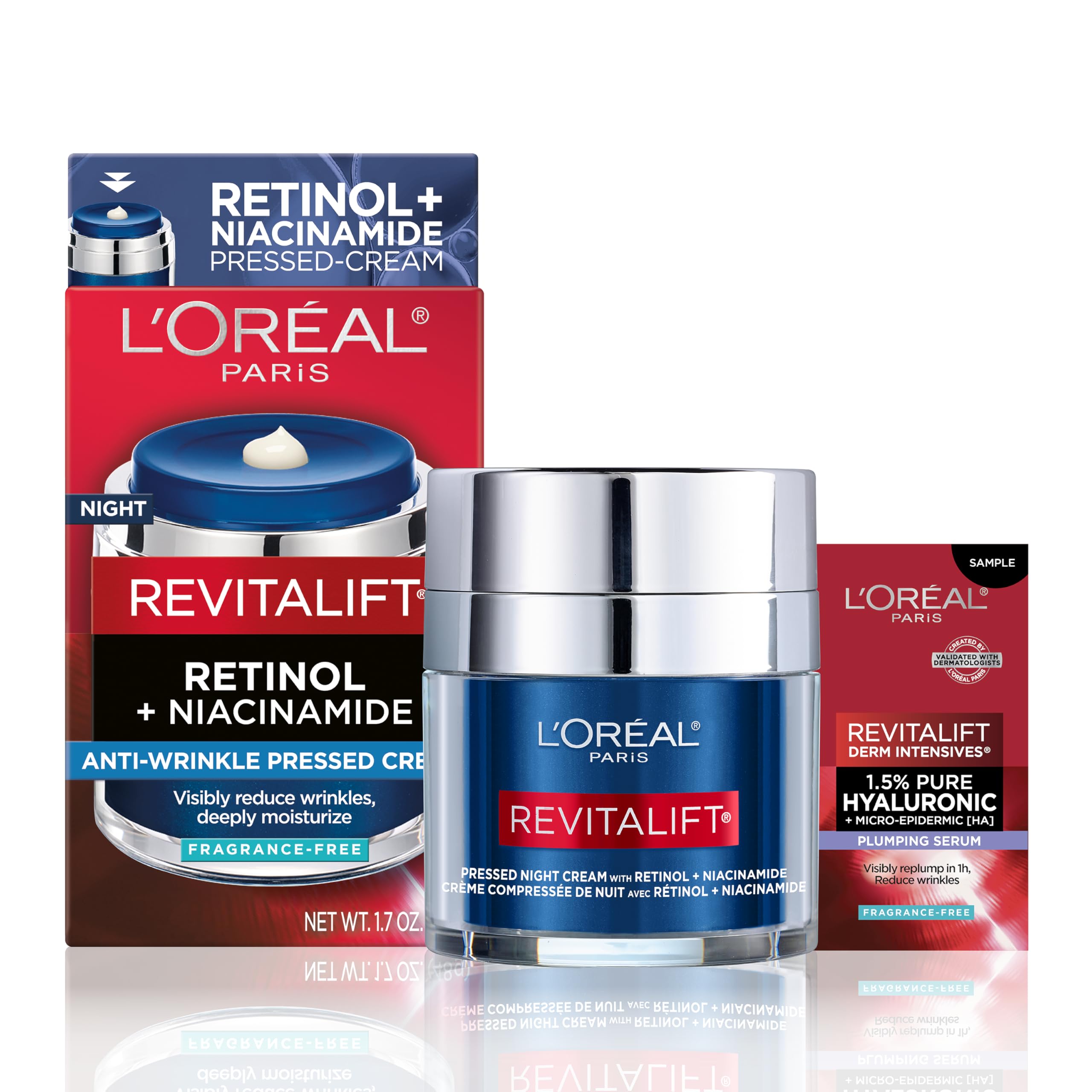 L'Oreal Paris Revitalift Pressed Night Cream, Retinol + - 4.5               4.5 out of 5 stars