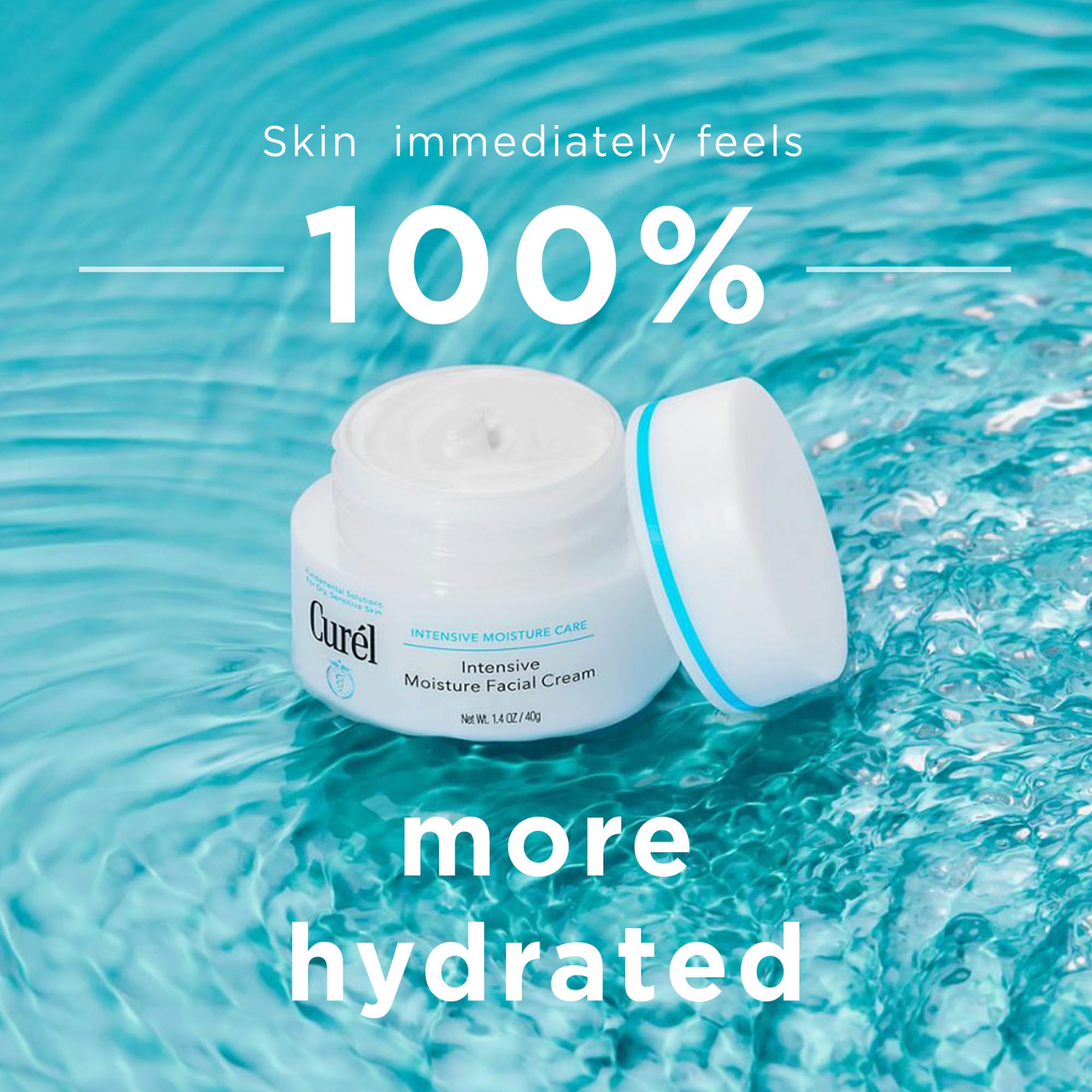 Curel Japanese Skin Care Intensive Face Moisturizer Cream, - Curel