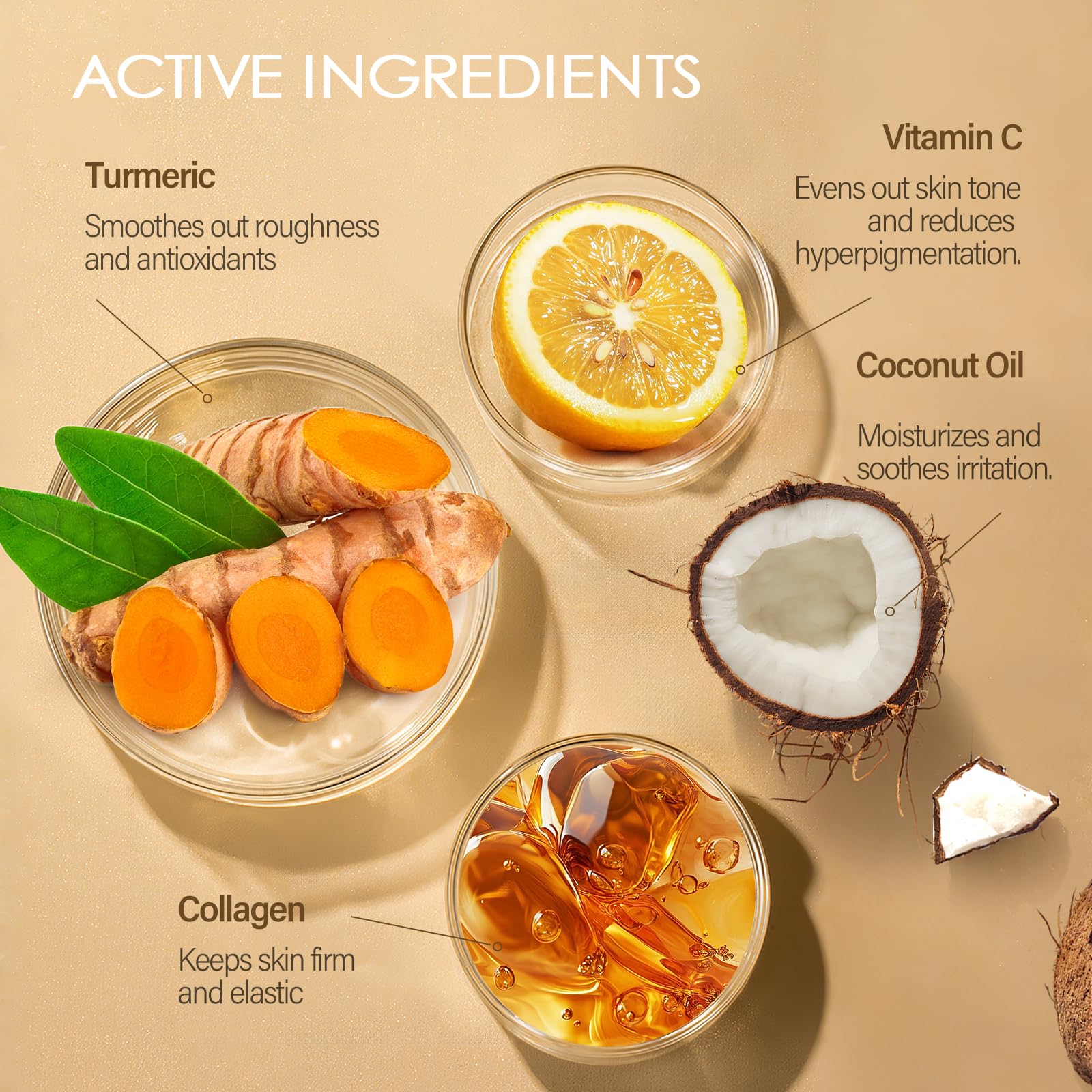 MOSRROU Turmeric Body Scrub Vitamin C Exfoliating Body Scrub With Collagen And - MOSRROU Official Product View 4