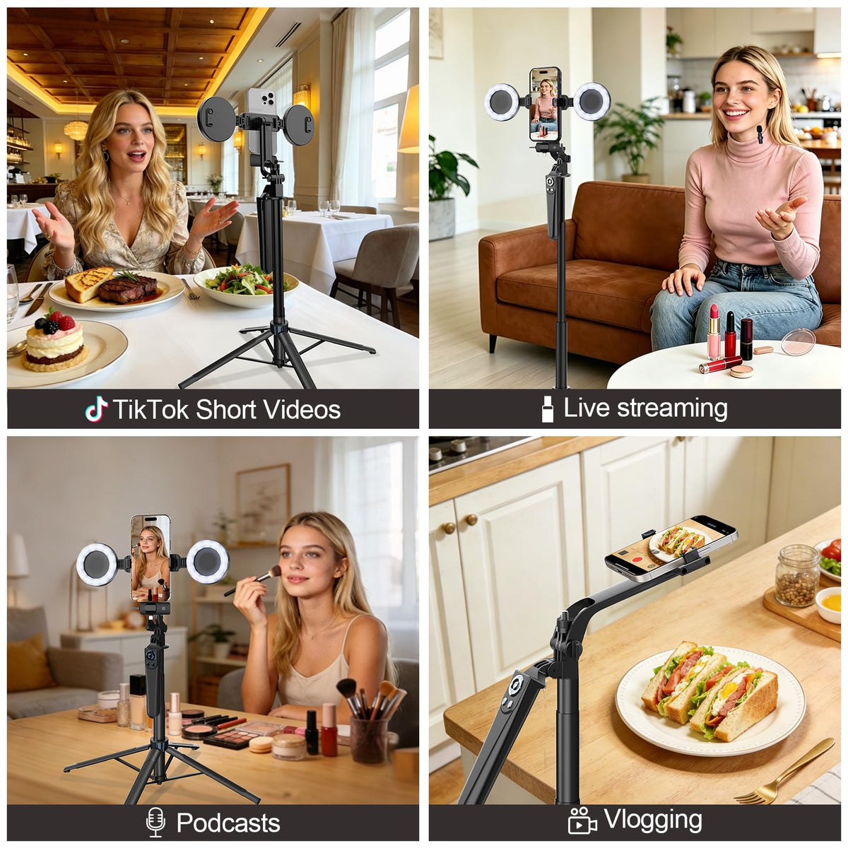 Content Creator Essentials Vlogging Kit for iPhone Tripod - Ocwqp Official Imagery - 8