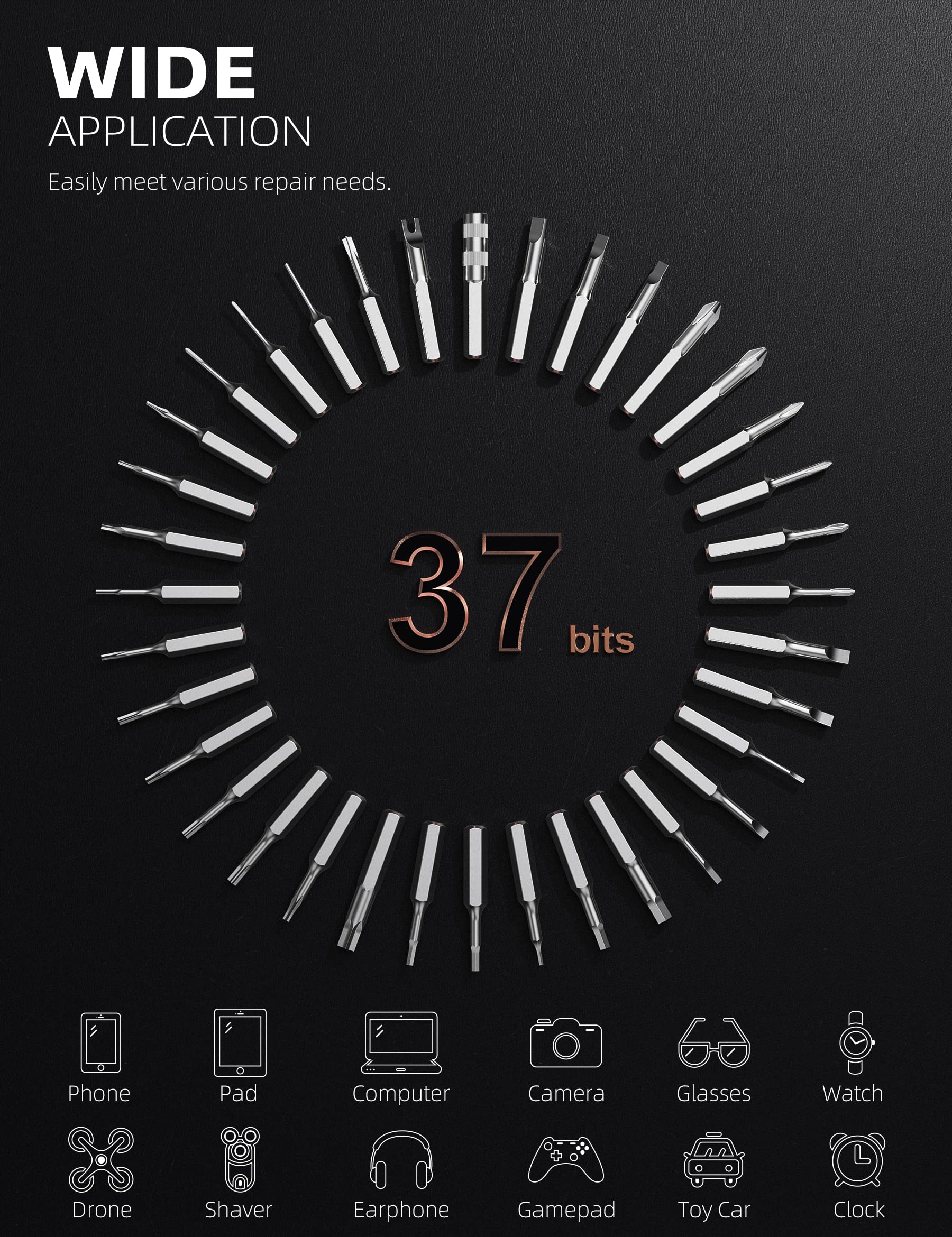 iFu 42-in-1 Electric Screwdriver Kit, Cordless Precision Repair T - IfU Official Product View 2