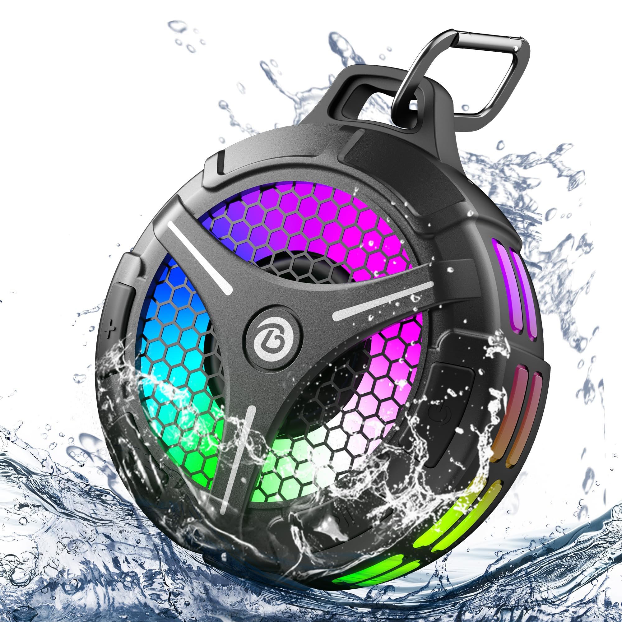 bondidea Waterproof Bluetooth Shower Speaker with Suction Cup, IP by bondidea - Angle View 1