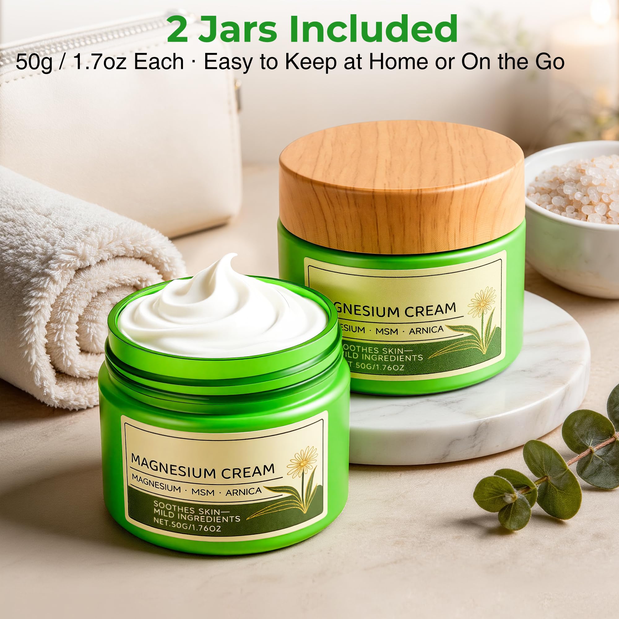 Pureasy Magnesium Cream MSM & Arnica 2-Pack 3.5oz