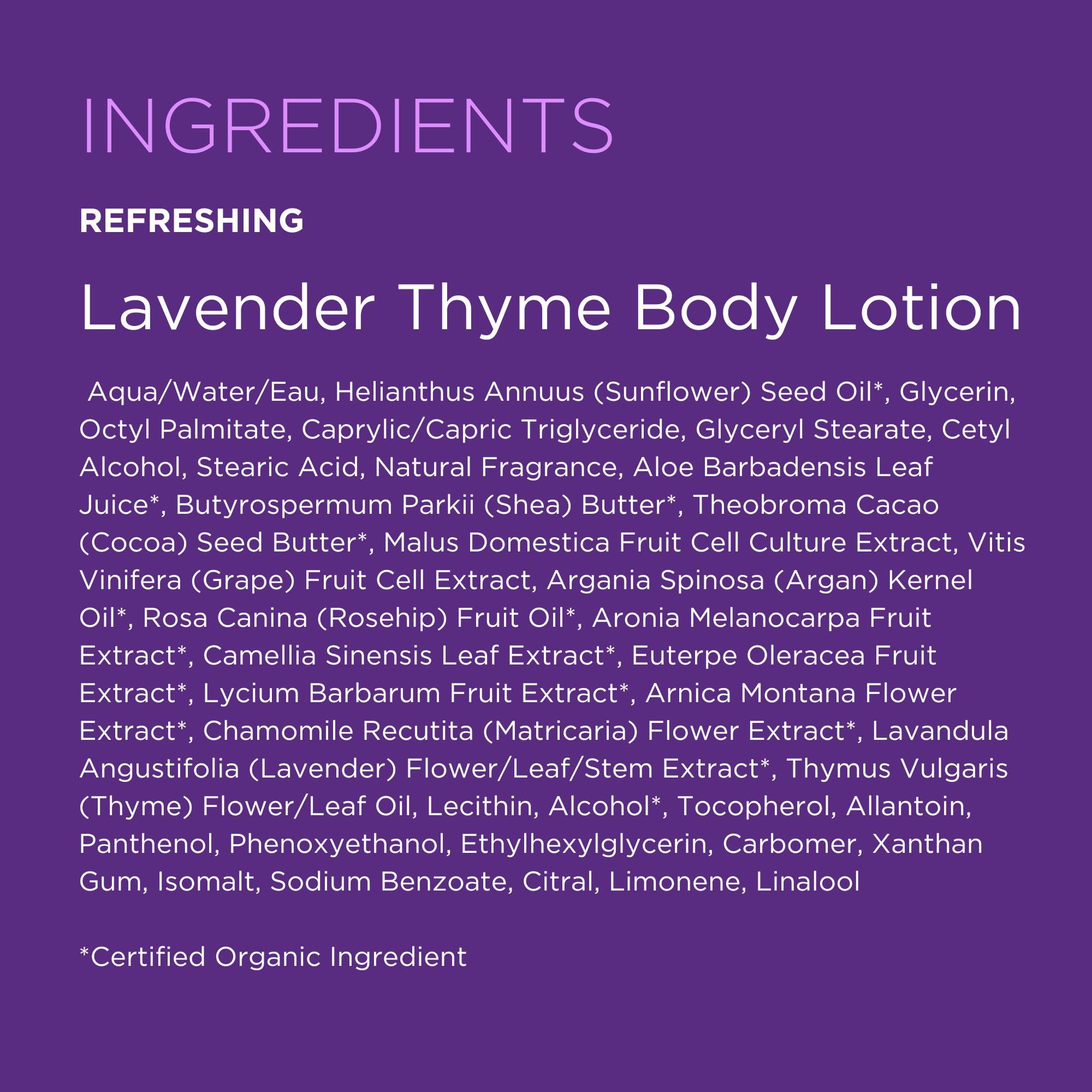 Andalou Naturals Lavender Thyme Body Lotion, Hydrating Moisturizer 8 oz - Andalou Naturals Official Product View 8