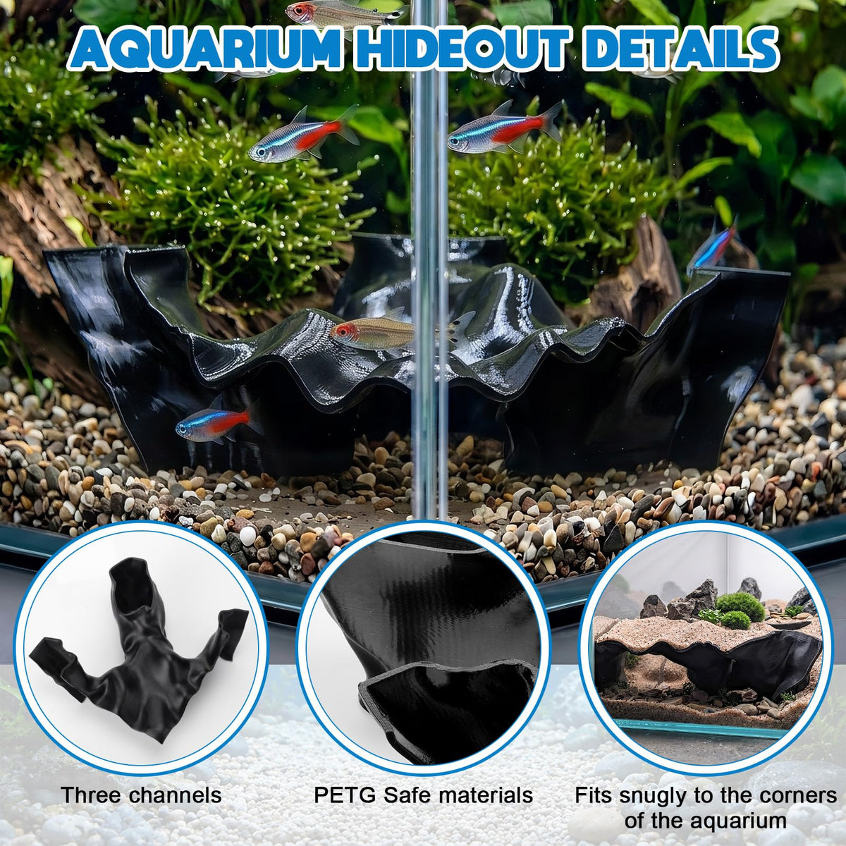 SiliFine Aquarium Cave Hideout Fish Tank Tunnel 3D Printed - SiliFine Official Imagery - 4