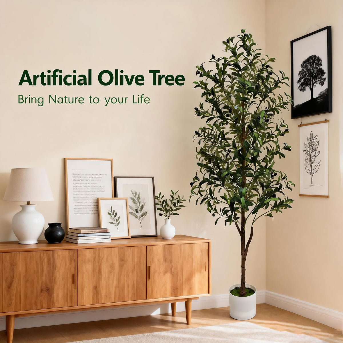 Olive Tree Olive Trees Artificial Indoor 6FT Faux Olive Tree - ENLETRAN Official Imagery - 8
