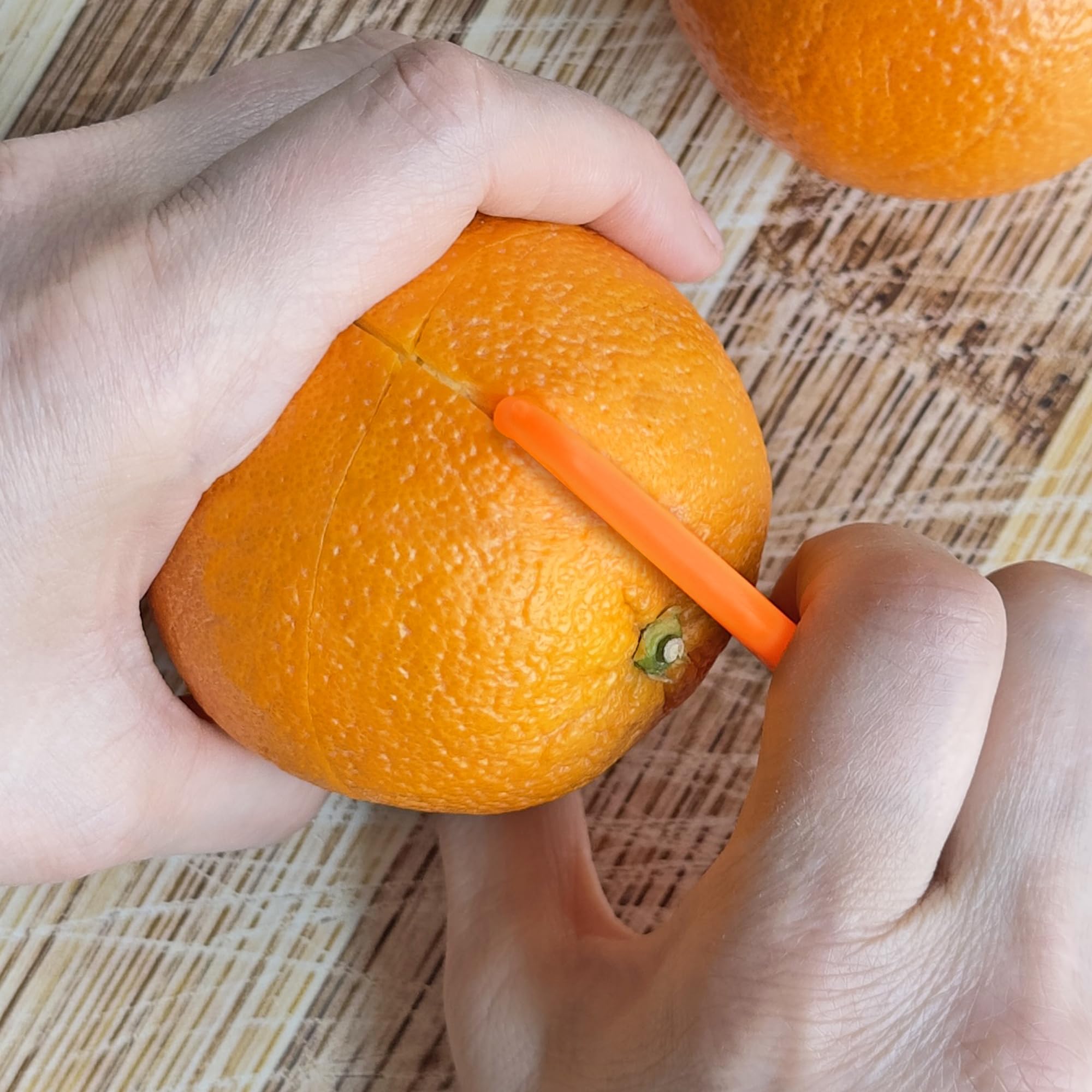 R&M Long Citrus Orange Peeler 7" – Plastic Kitchen Tool for Scoring & - View 2