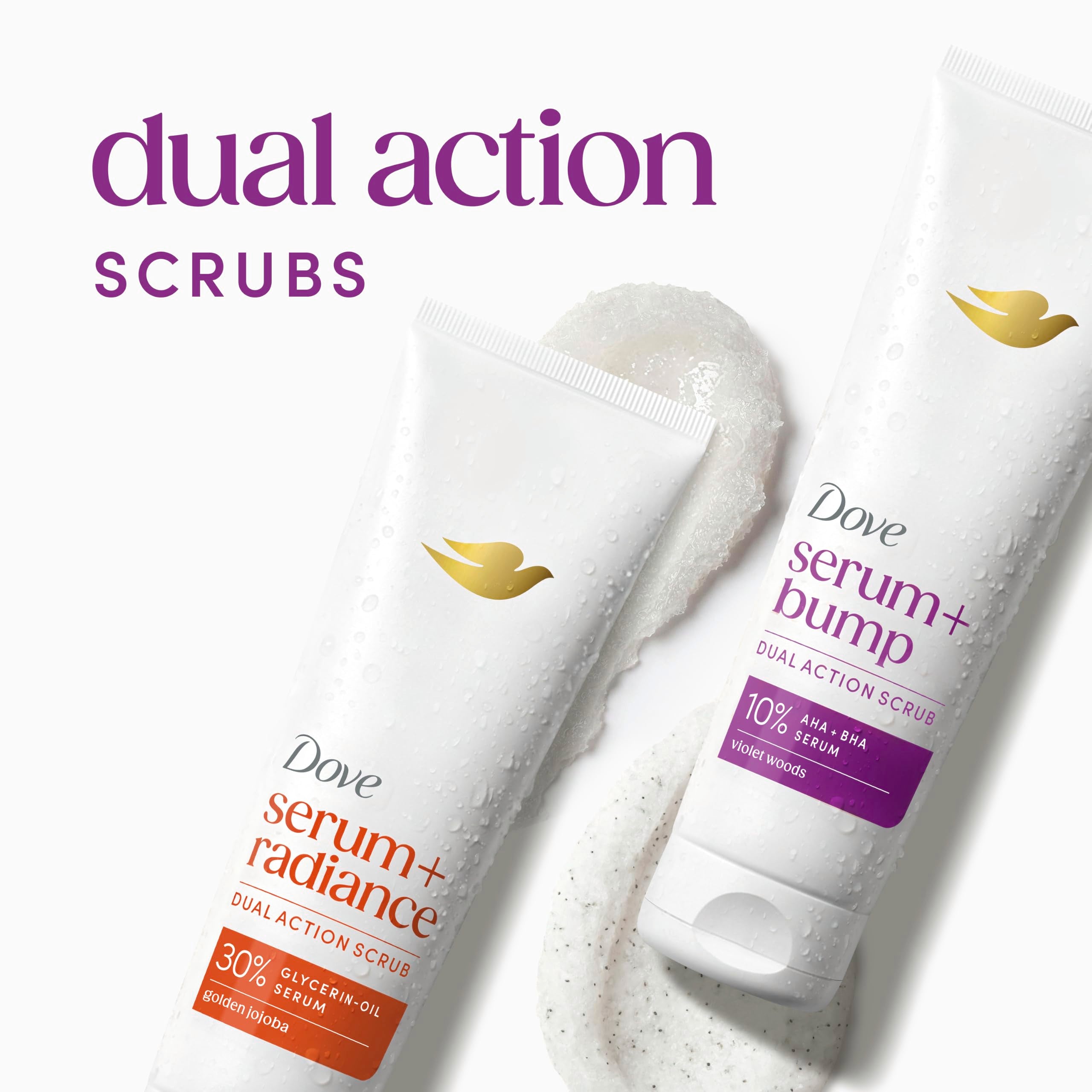 Dove KP Bump Body Scrub with 10% AHA & BHA For Rough Bumpy Skin, Violet Woods - Dove Official Product View 7