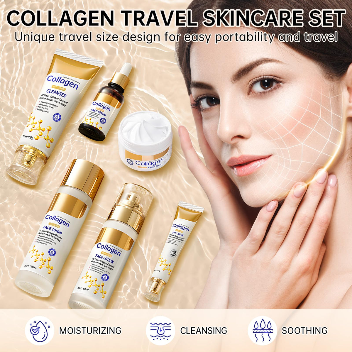 Collagen Skin Care Set Anti Aging Skincare Set for Face - mopayzer Official Imagery - 6