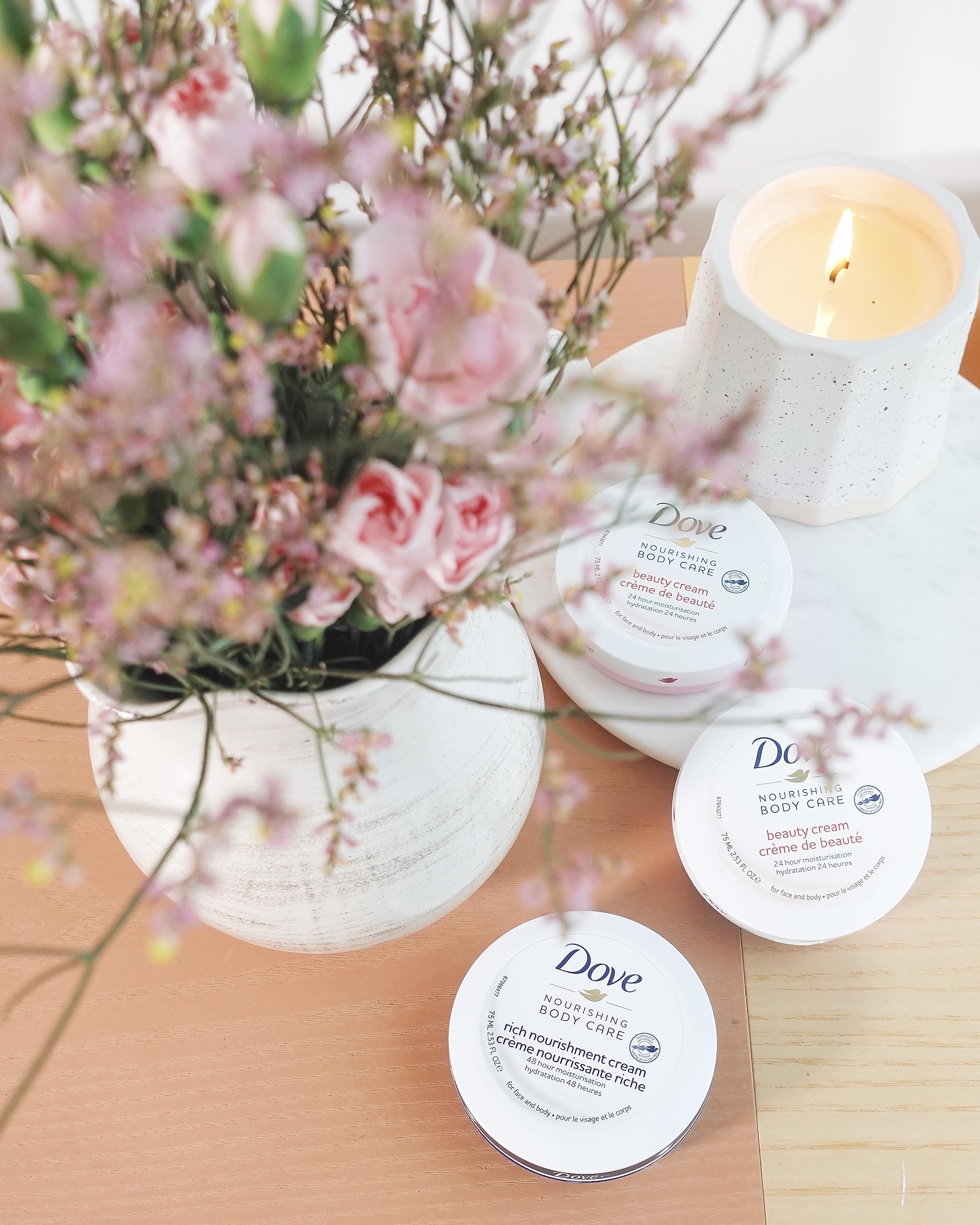 Dove Nourishing Body Care, Face, Hand, and Body Beauty Cream for - Dove