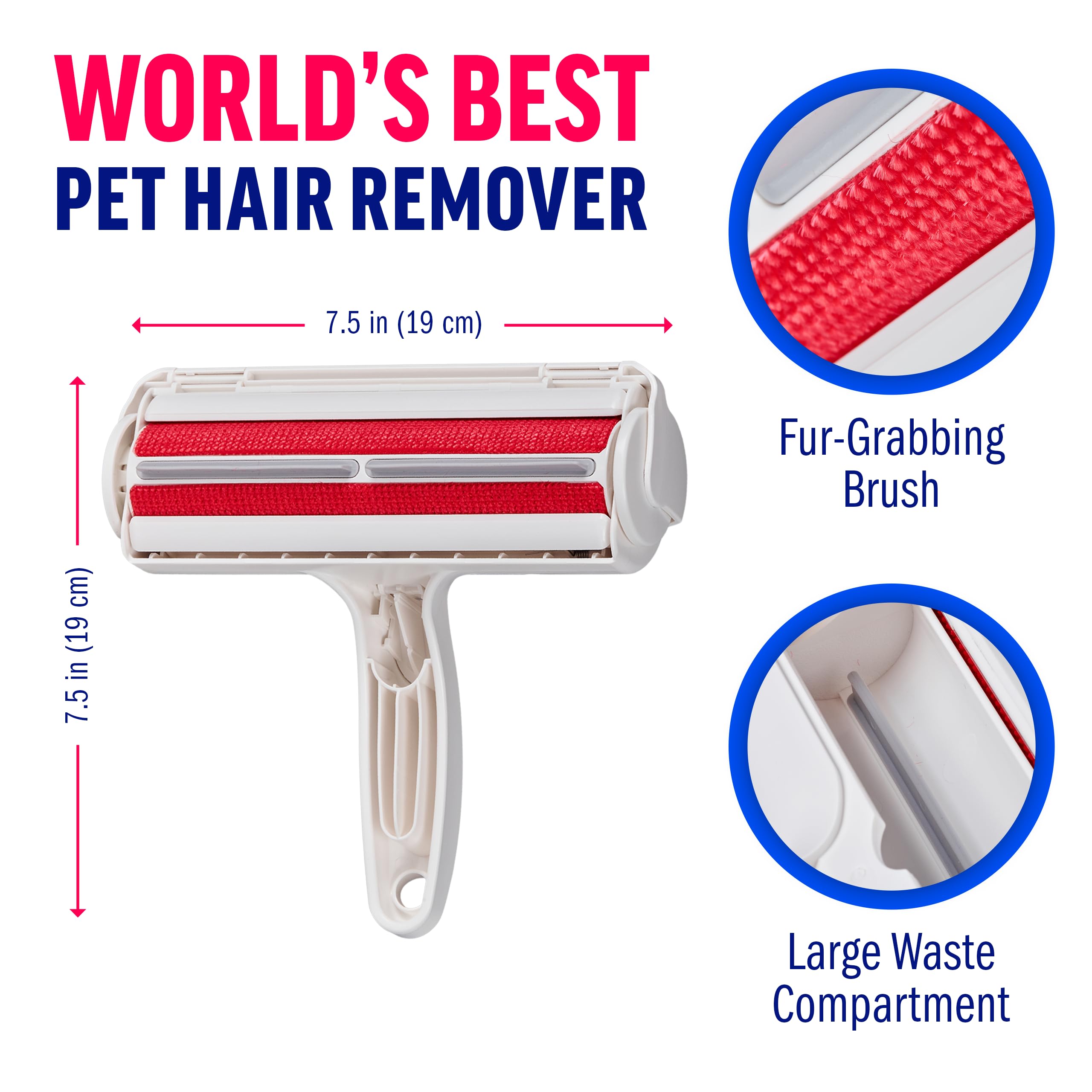 ChomChom Roller Pet Hair Remover – Original Size Reusable Lint Ro by ChomChom Roller - Angle View 2