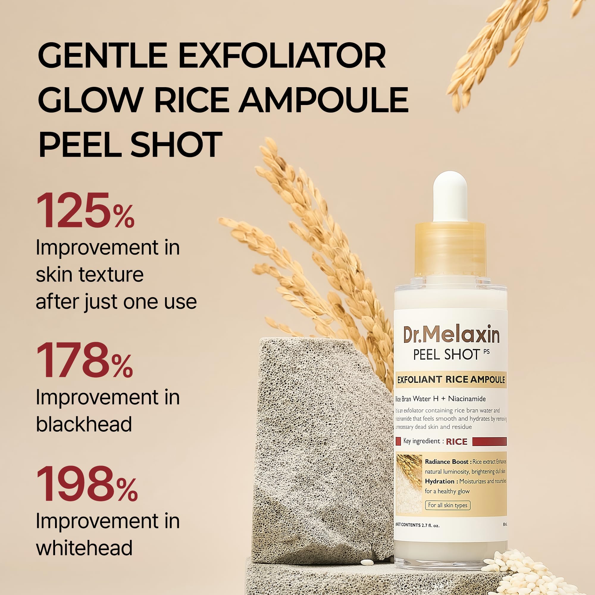 Dr.Melaxin Peel Shot Glow White Rice Peeling Ampoule with Rice - Dr.Melaxin