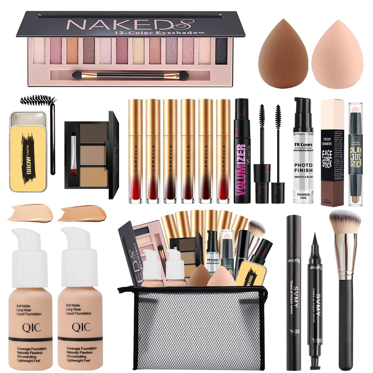 All in One Makeup Kit for Women Full Kit Travel Make Up Gift - NUIBO Official Imagery - 2