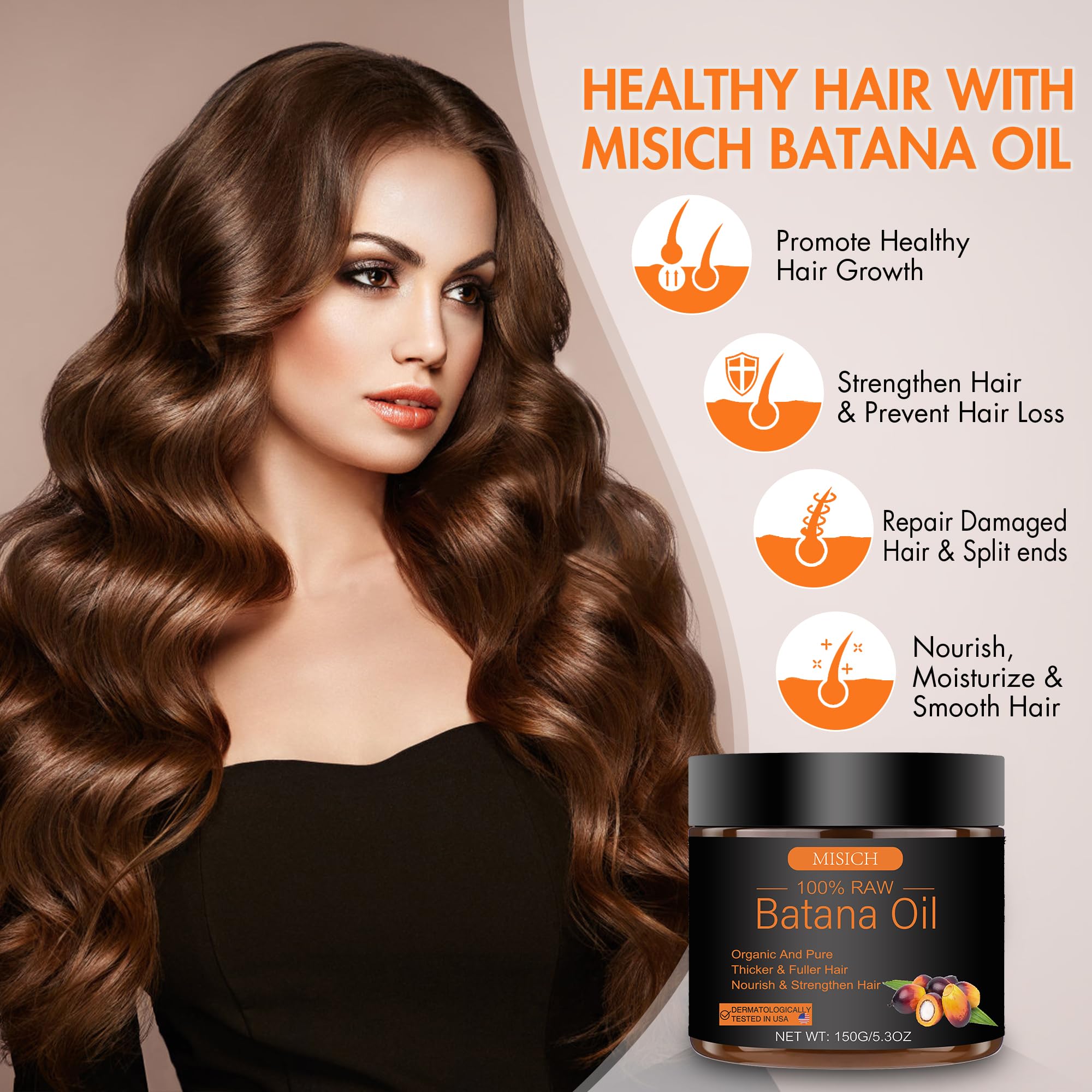 MISICH Raw Batana Oil for Hair Growth, 100% Natural Pure Botana Oil Paste from - MISICH Official Product View 4