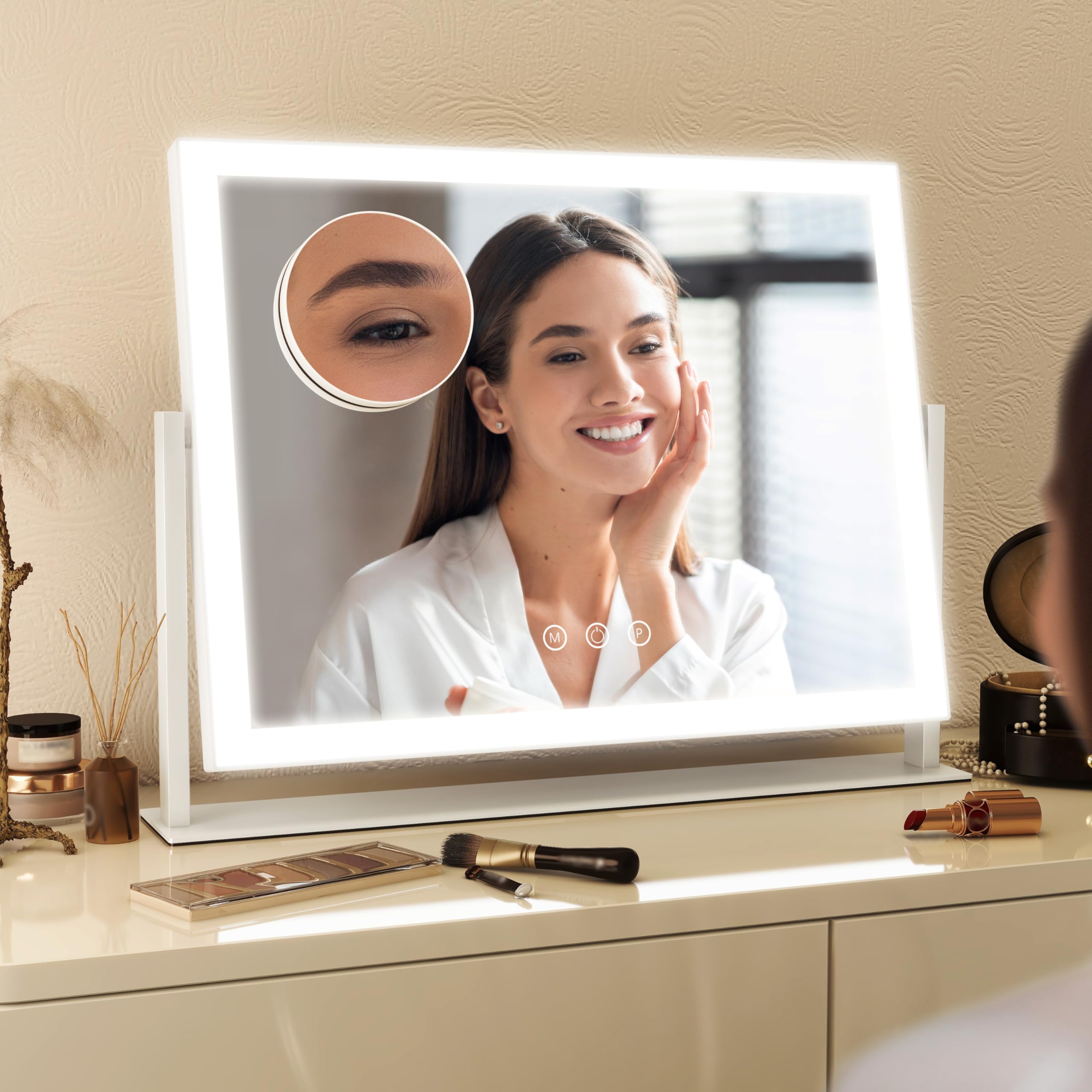 FENNIO Vanity Mirror with Lights 13 x 17 Makeup Mirror with - FENNIO Official Imagery - 7