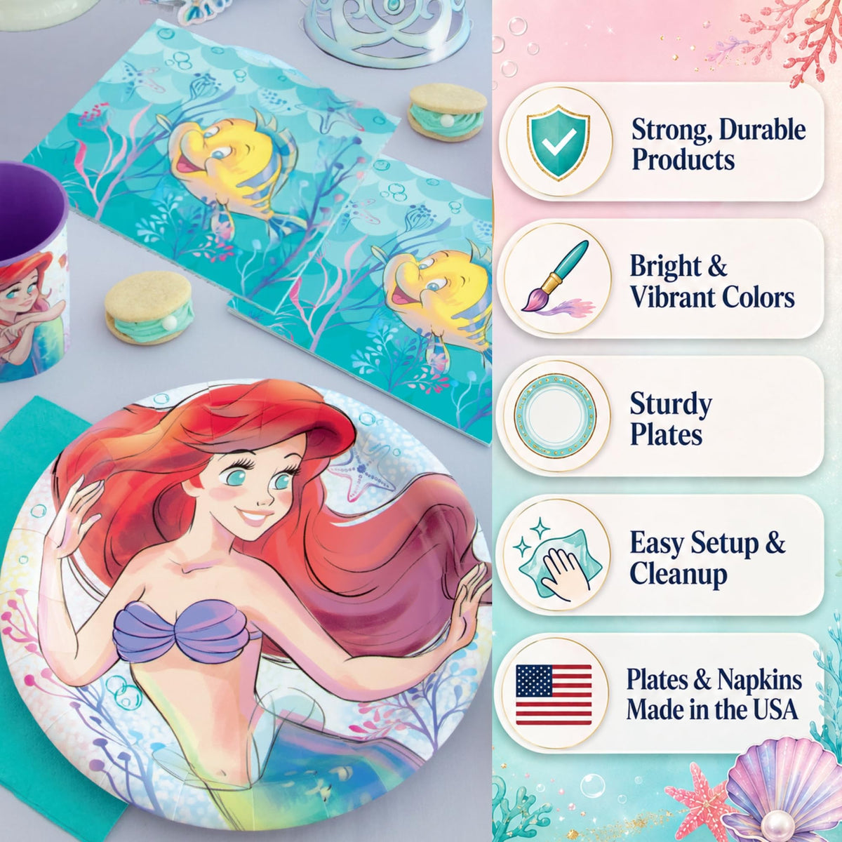 The Little Mermaid Party Decorations - Unique Official Imagery - 8