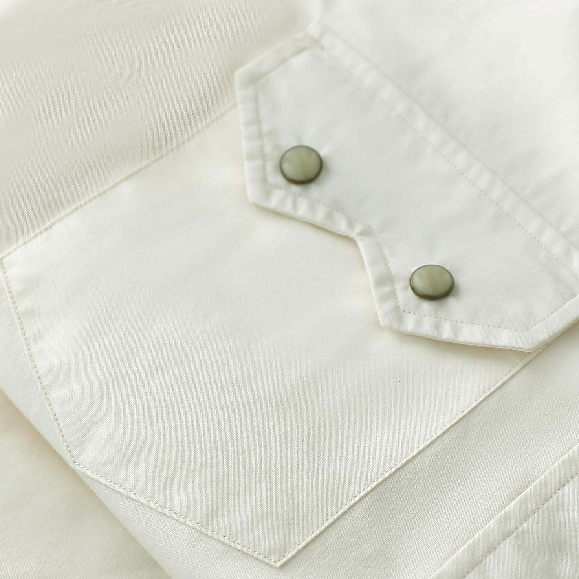 Dubinik® Pearl Snap Western Shirt for Men Short Sleeve 2 Sawtooth Pocket - Dubinik Official Product View 4