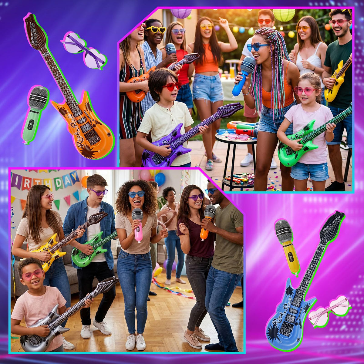 Rosvola 37 Pcs Inflatable Toy Set Include 12 Microphones - Rosvola Official Imagery - 8