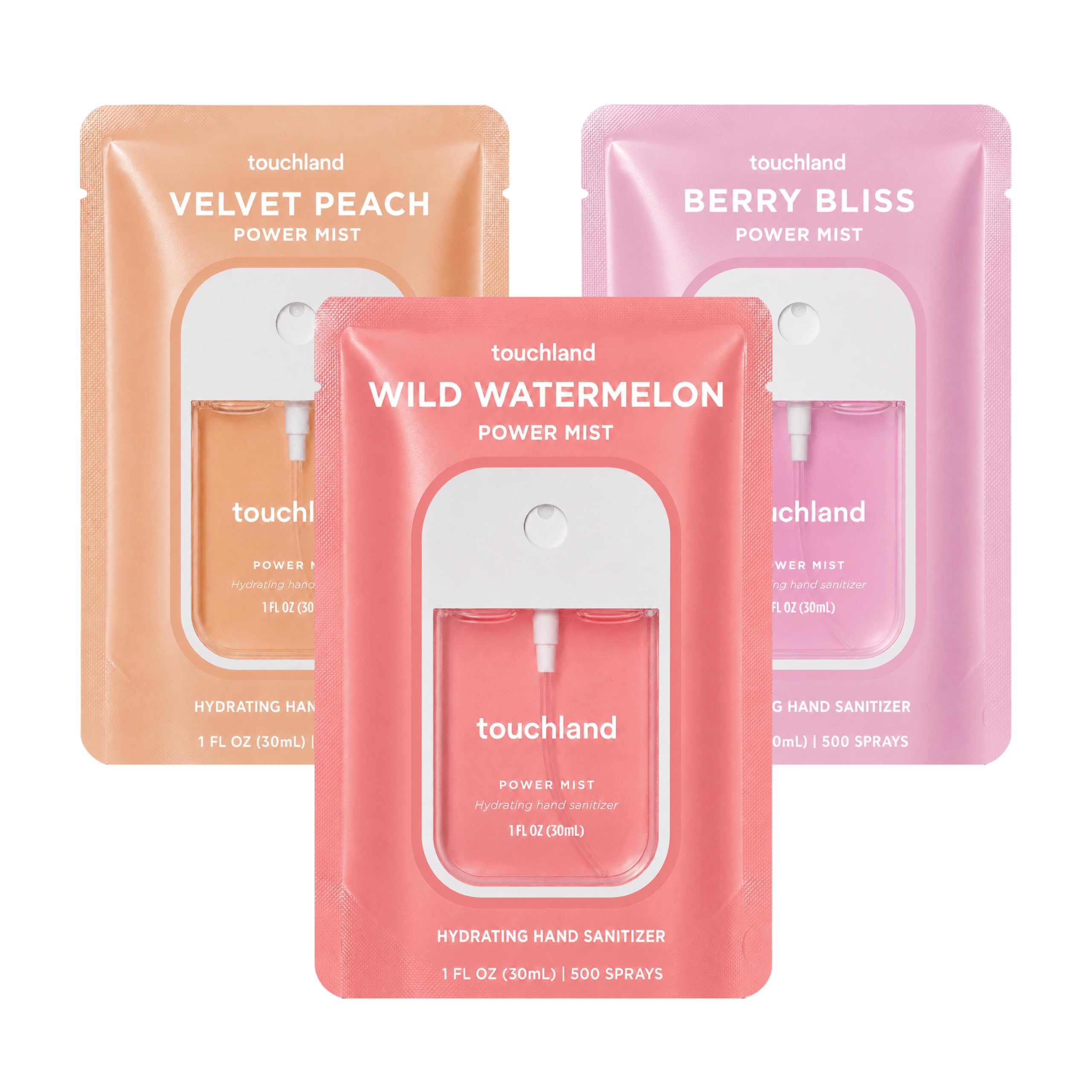 Touchland Juicy Trio Hydrating Hand Sanitizer Spray Set Travel Size - View 2