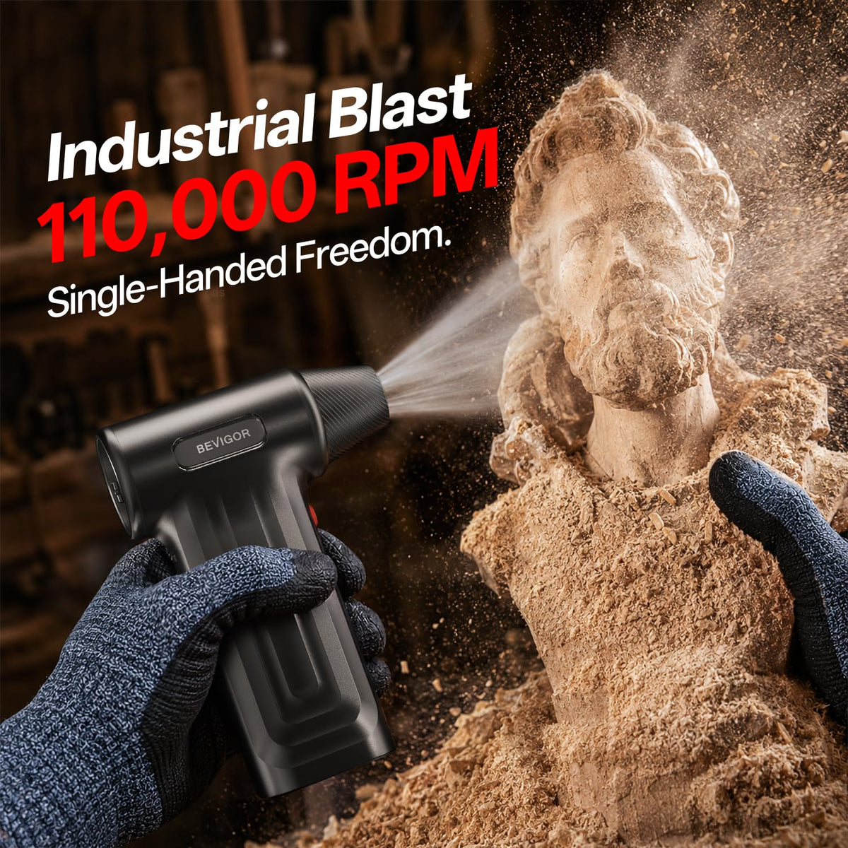 HF99 Electric Compressed Air Duster - BEVIGOR Official Imagery - 5