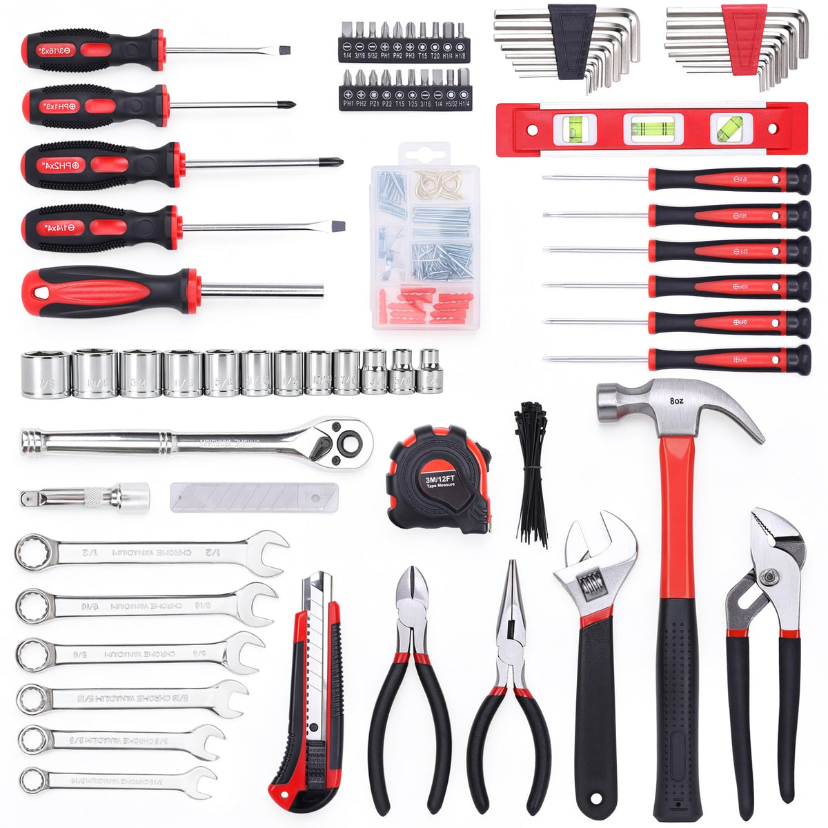 FASTPRO 236 Piece Home Repairing Tool Set with Tool Bag Red - FASTPRO Official Imagery - 3