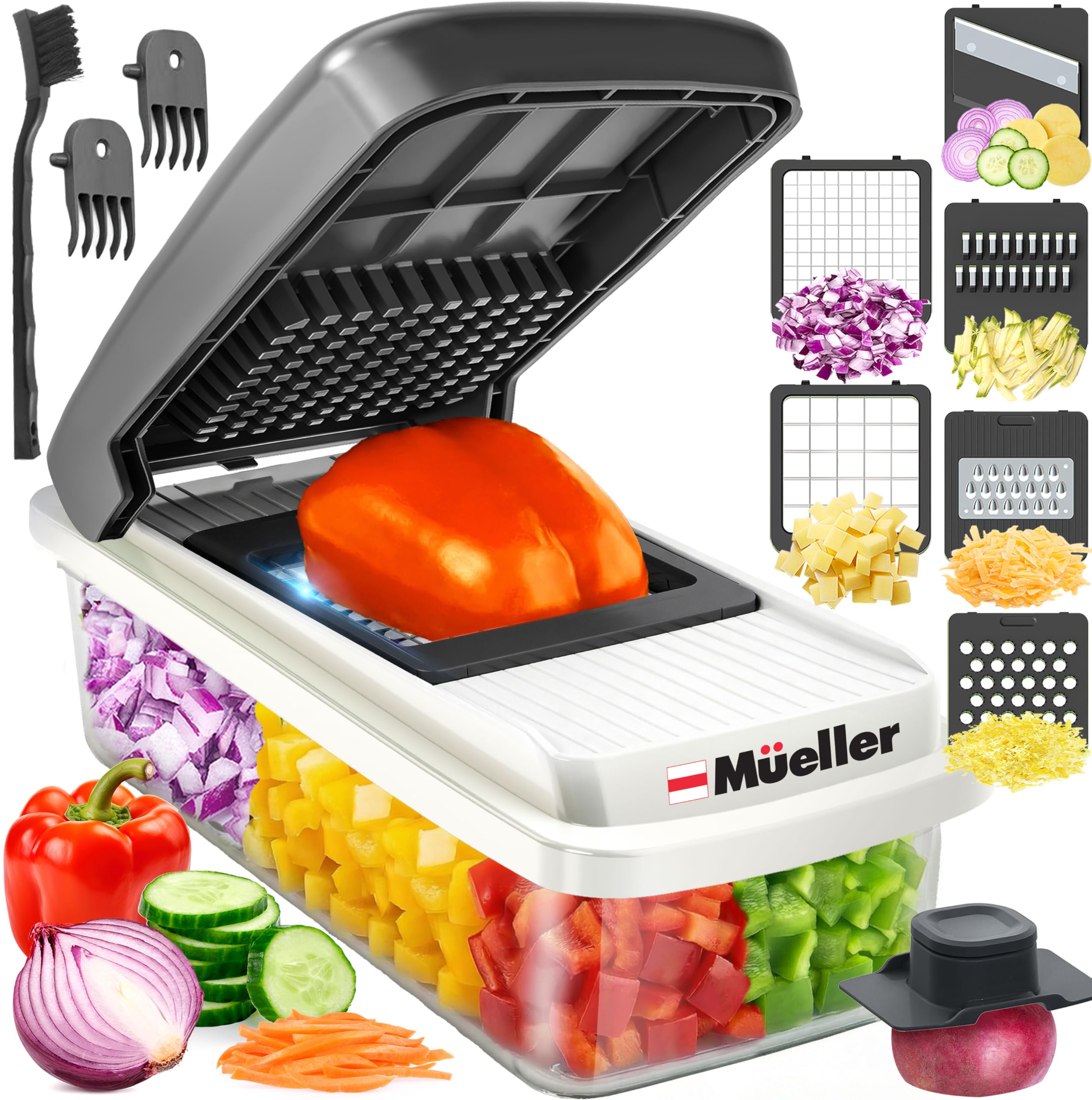 Mueller Vegetable Chopper Mandoline Slicer, Food Veggie Chopper by Mueller - Angle View 1