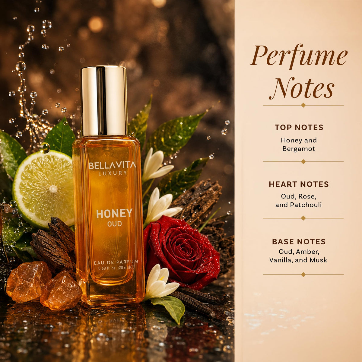 Bellavita Luxury Unisex Perfume Gift Set with Honey White - Bella Vita Luxury Official Imagery - 8